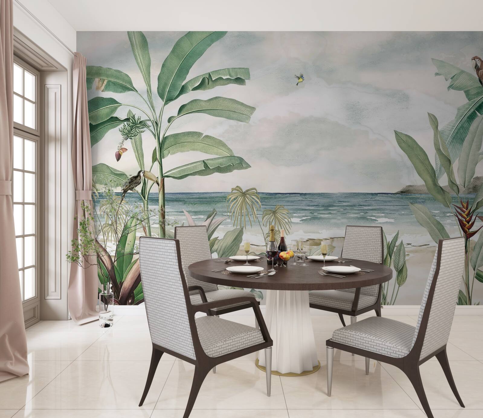 Фотошпалери тропічні береги та спокійні хвилі