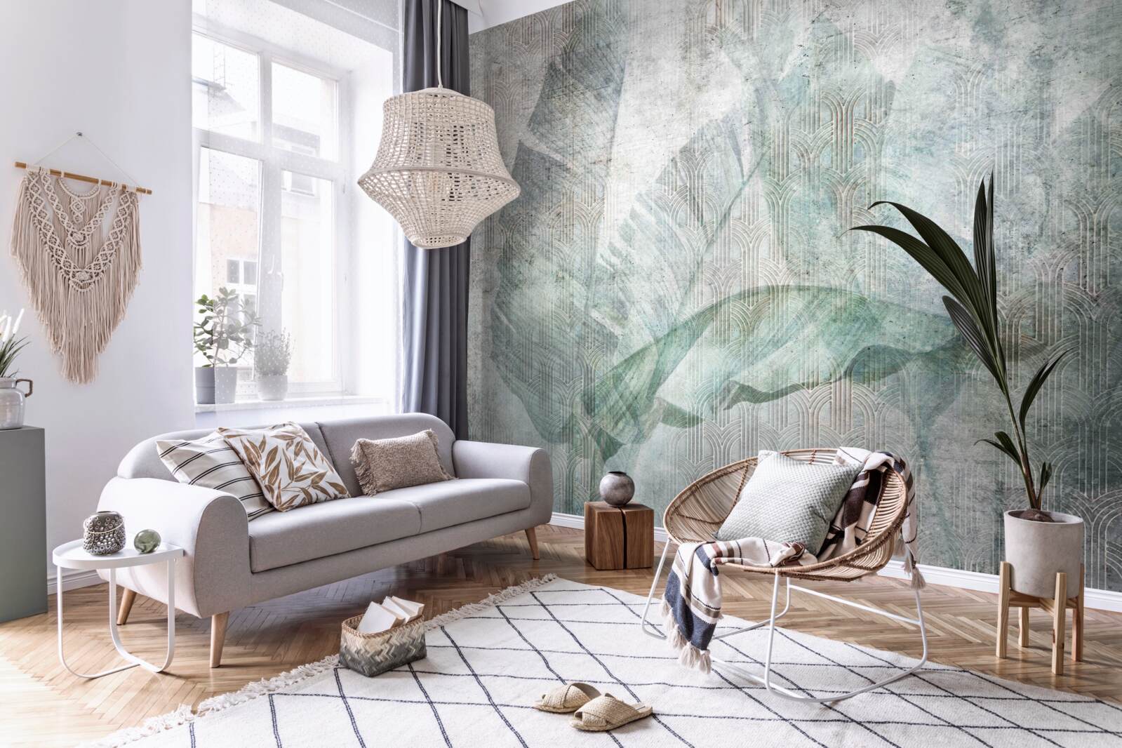 Фотошпалери Акварелі, натхненні рослинами джунглів