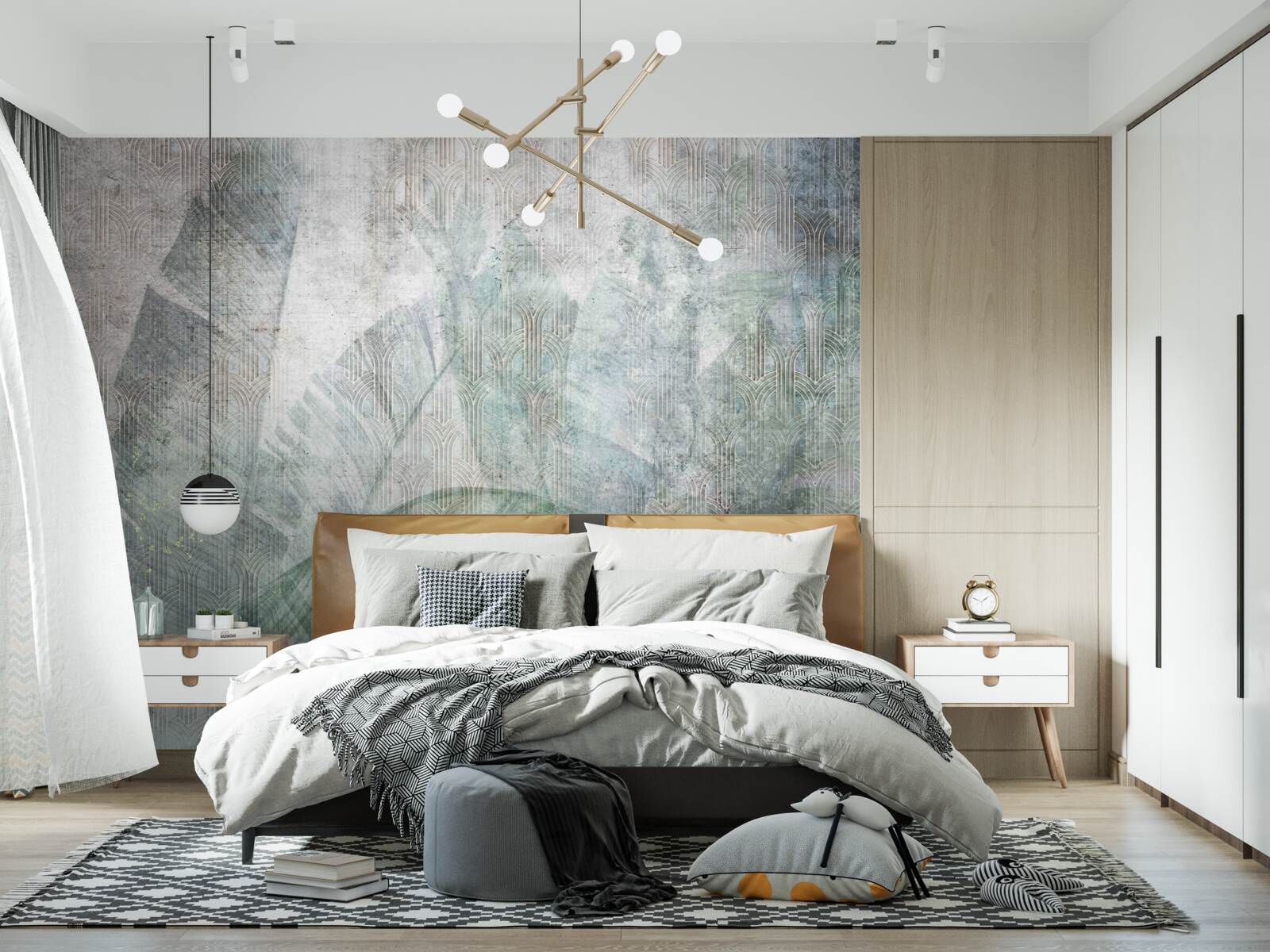 Фотошпалери Акварелі, натхненні рослинами джунглів