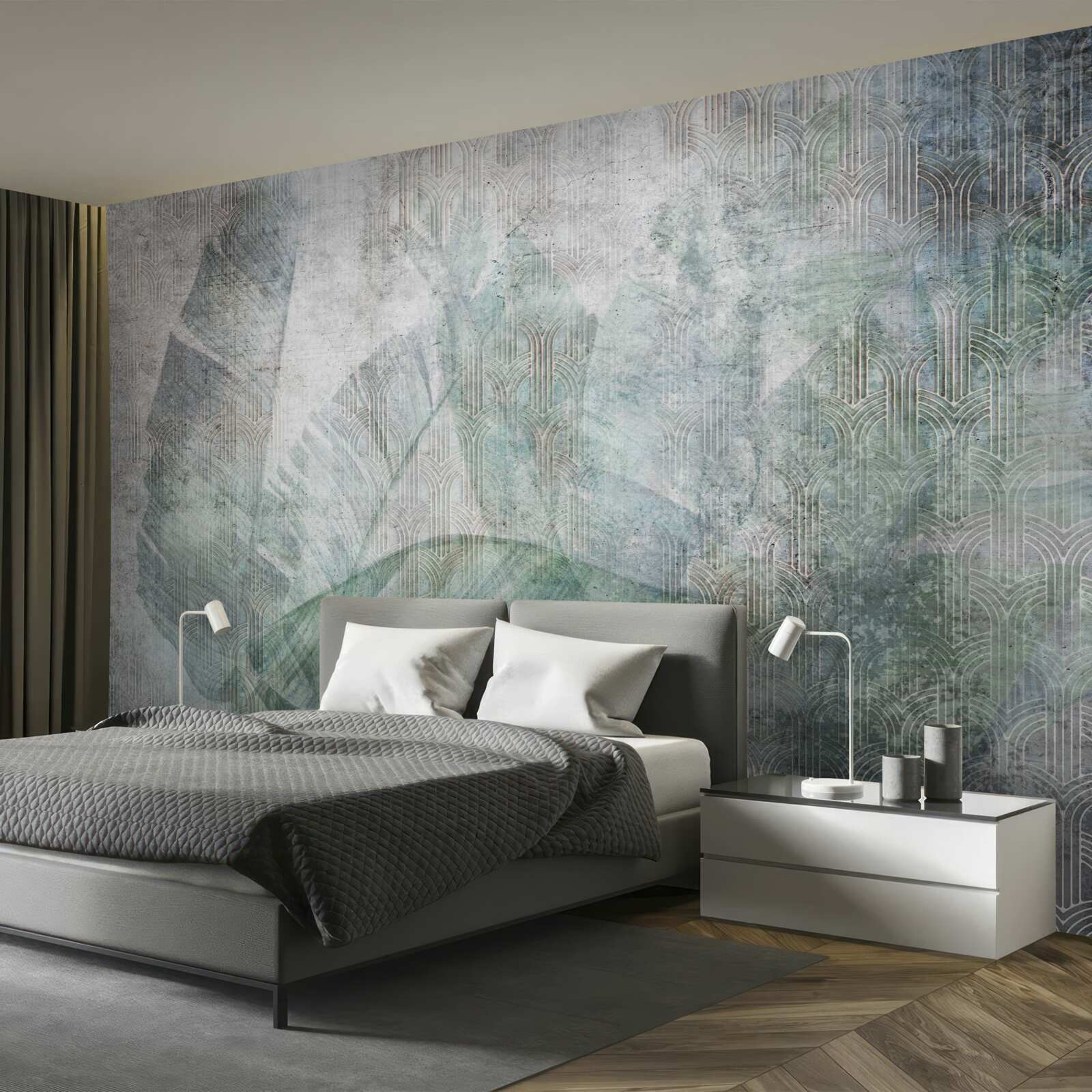 Фотошпалери Акварелі, натхненні рослинами джунглів