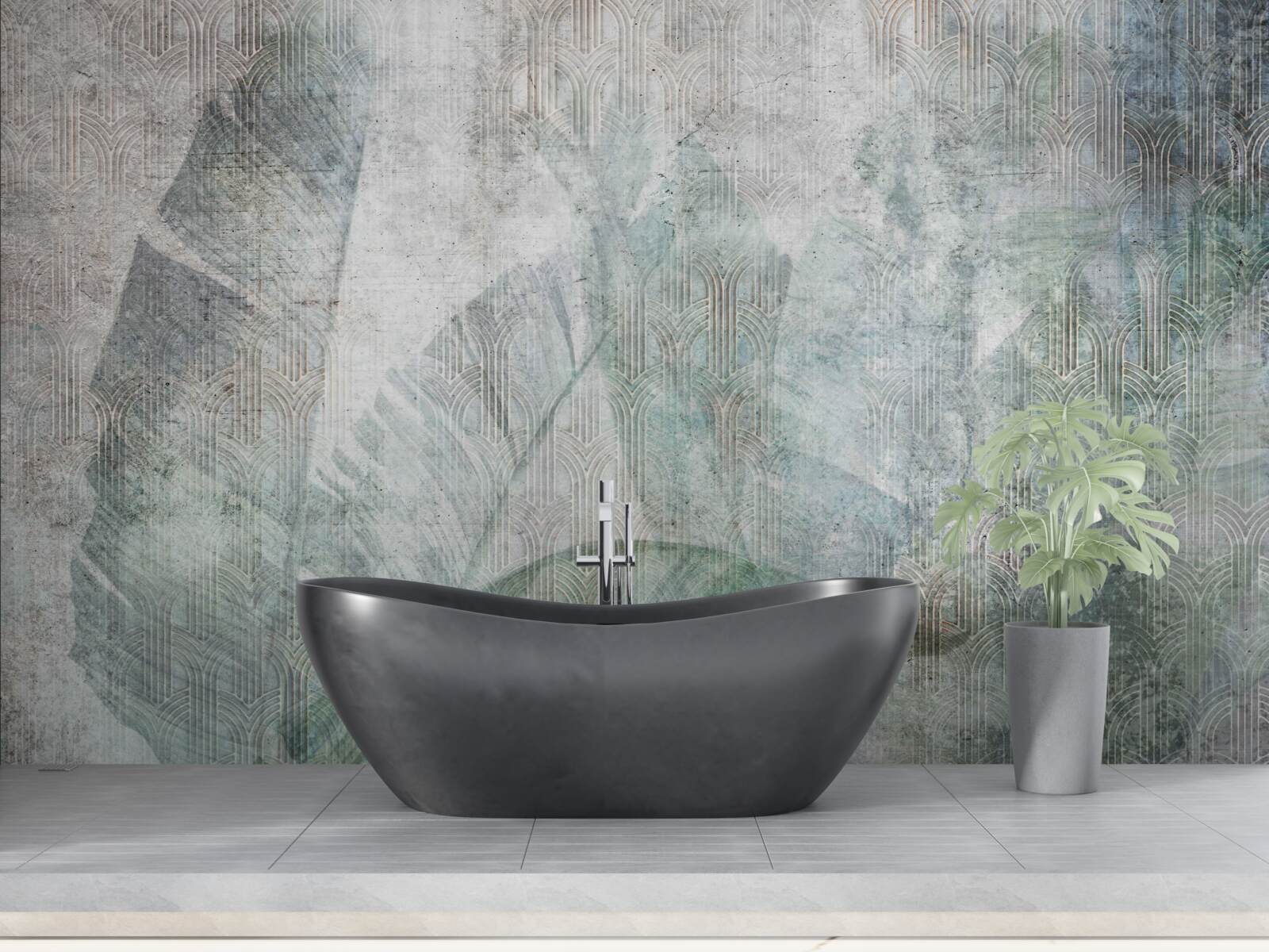 Фотошпалери Акварелі, натхненні рослинами джунглів