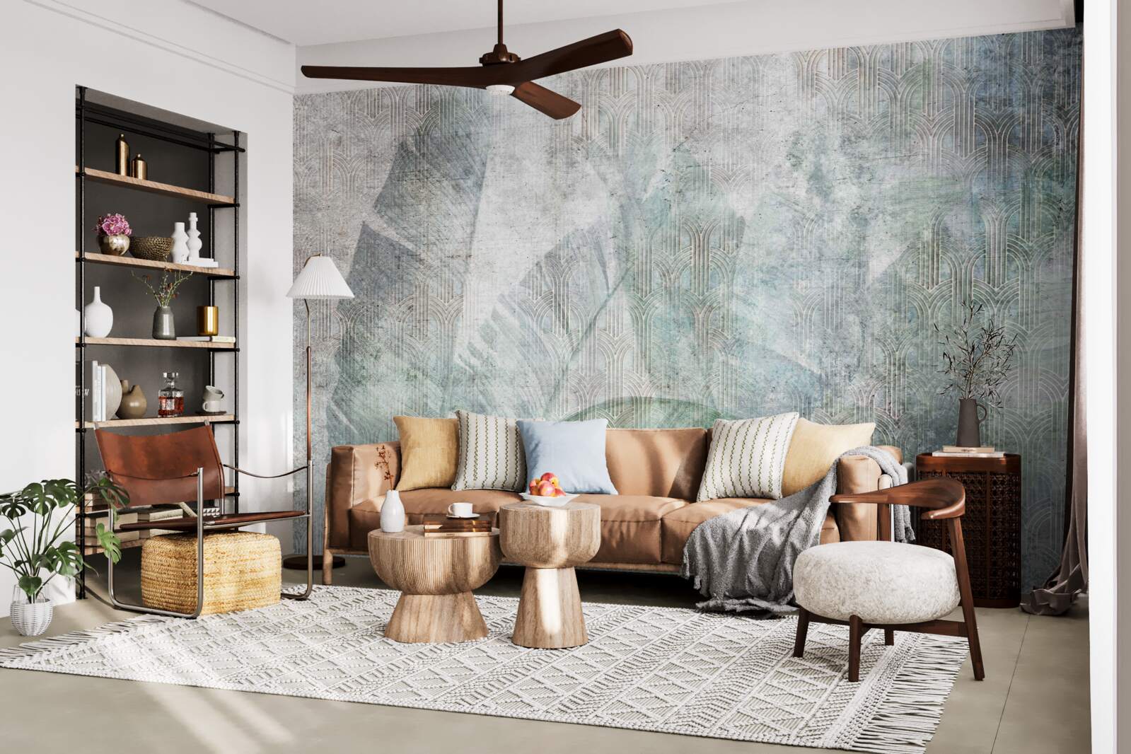 Фотошпалери Акварелі, натхненні рослинами джунглів