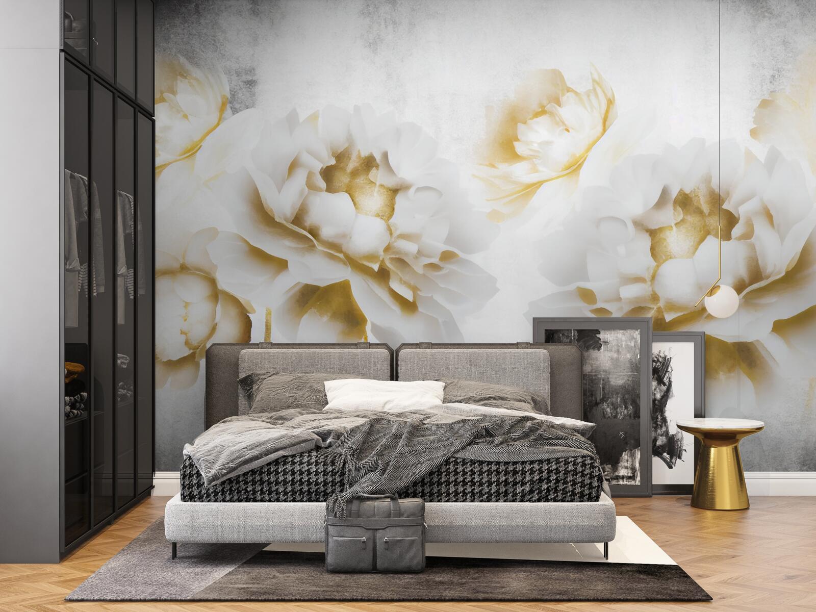 Фотошпалери феліція, що милує око своїм золотисто-білим виглядом