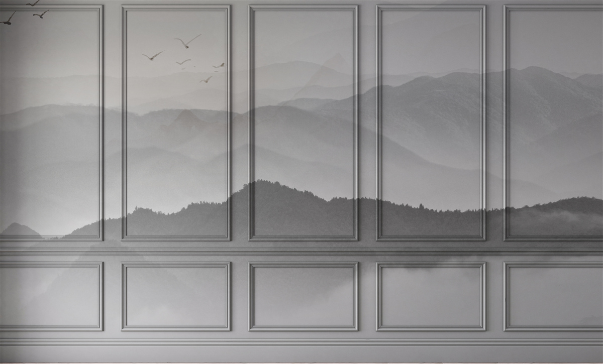 Фотошпалери гори вкриваються все більш густим туманом