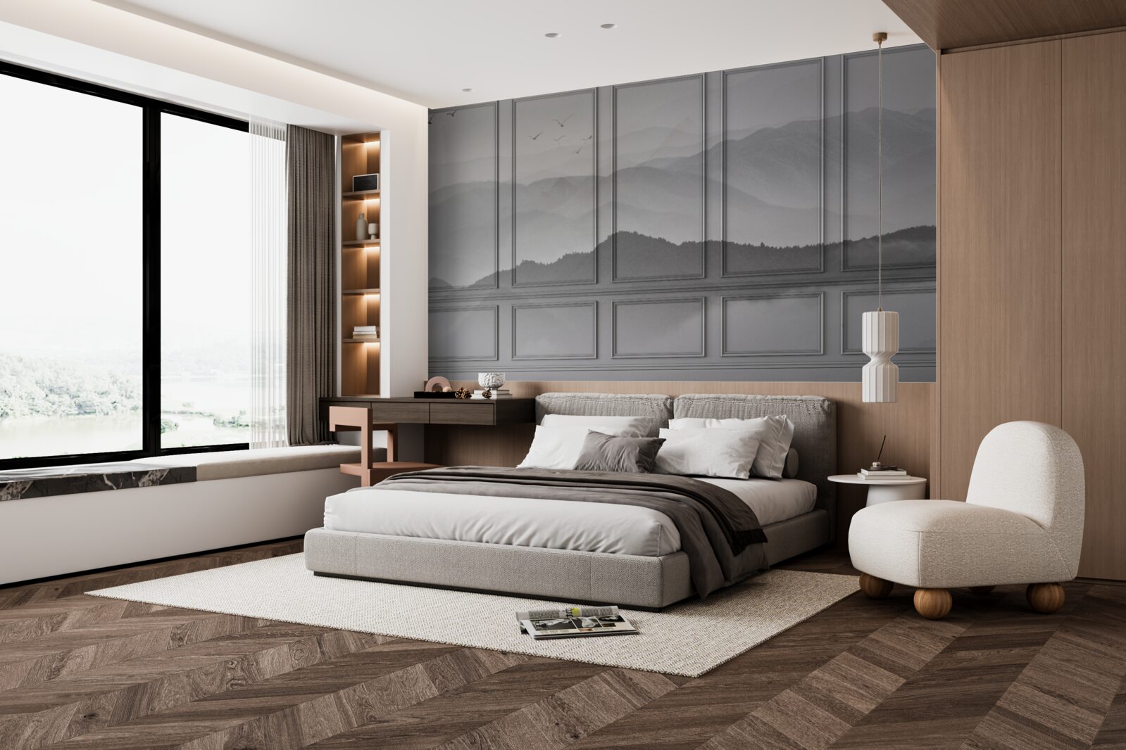 Фотошпалери гори вкриваються все більш густим туманом