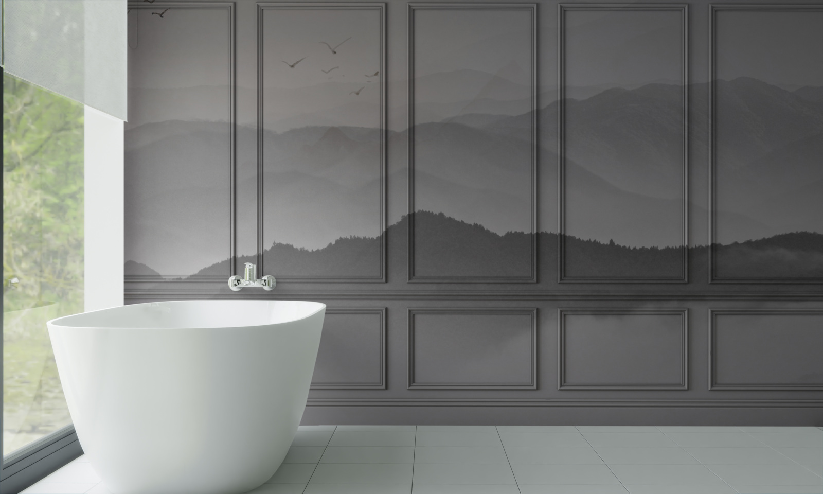 Фотошпалери гори вкриваються все більш густим туманом