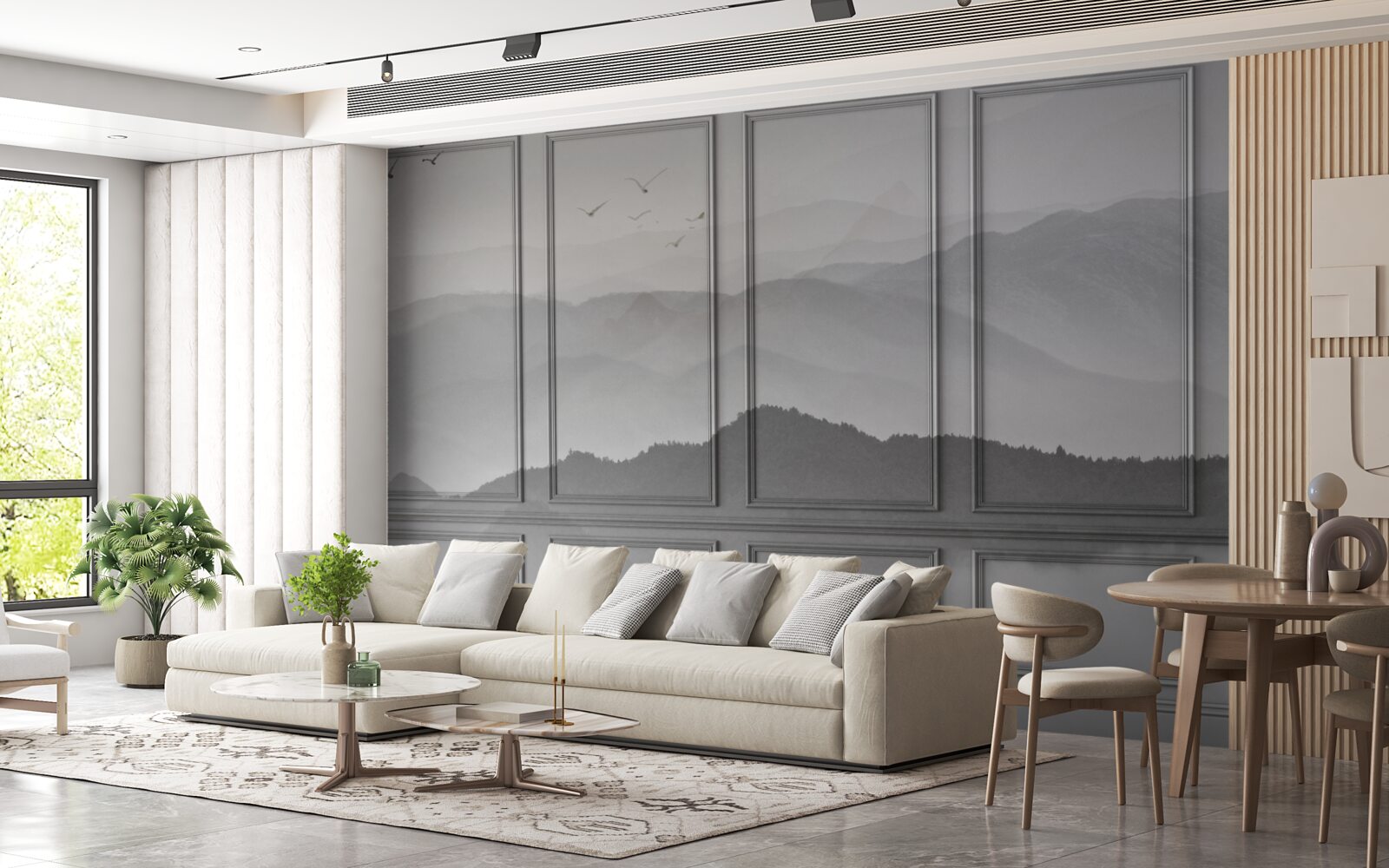 Фотошпалери гори вкриваються все більш густим туманом