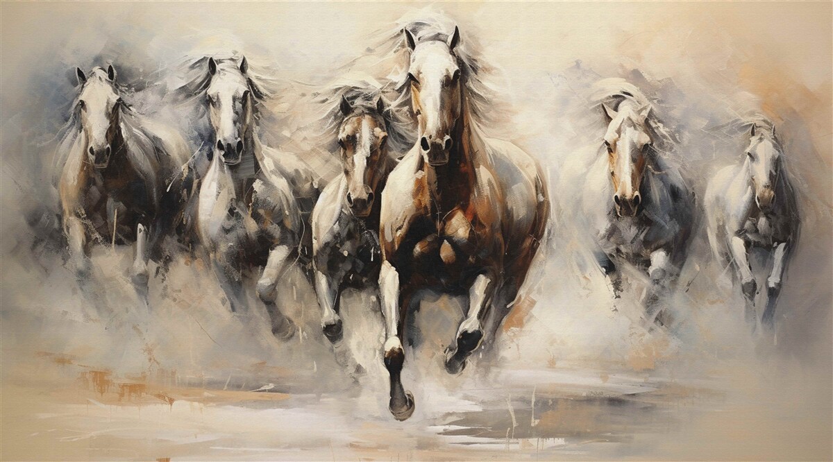 Фотошпалери скаче загін коней