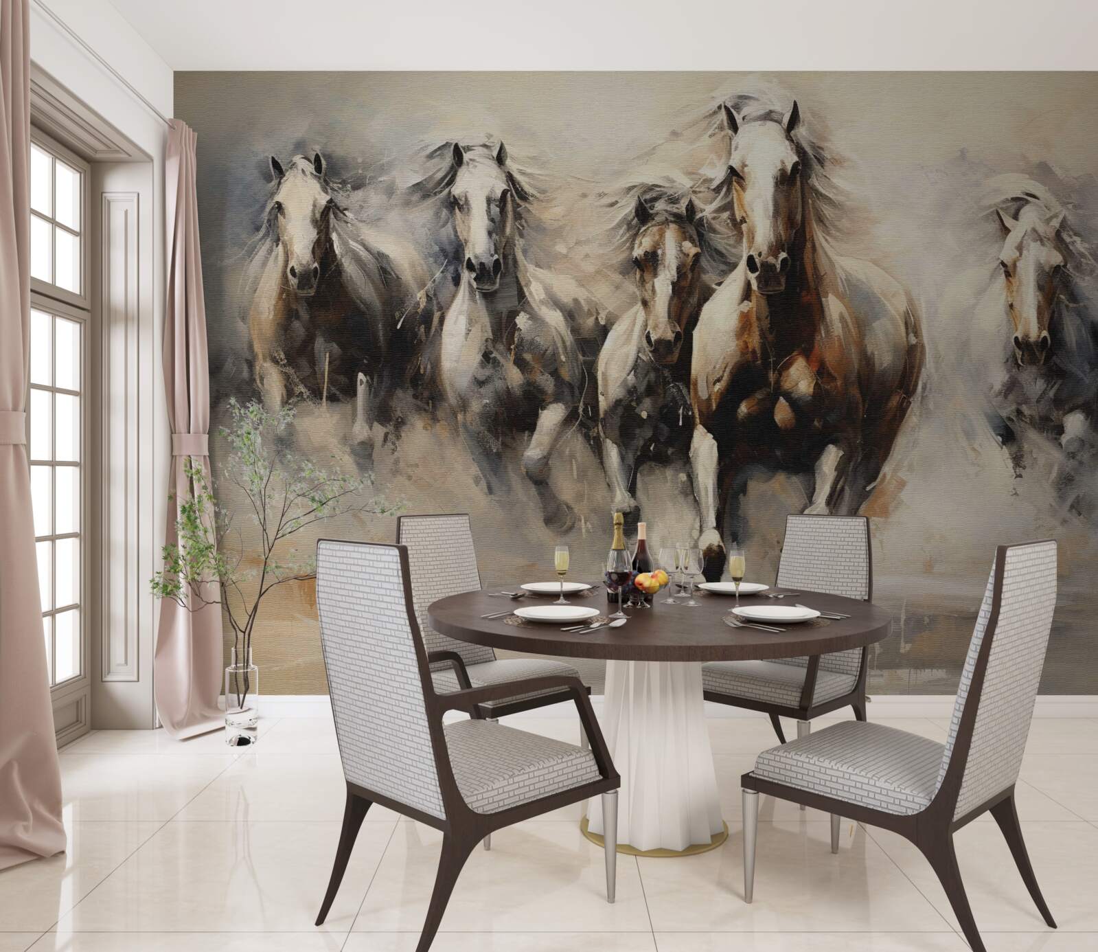 Фотошпалери скаче загін коней