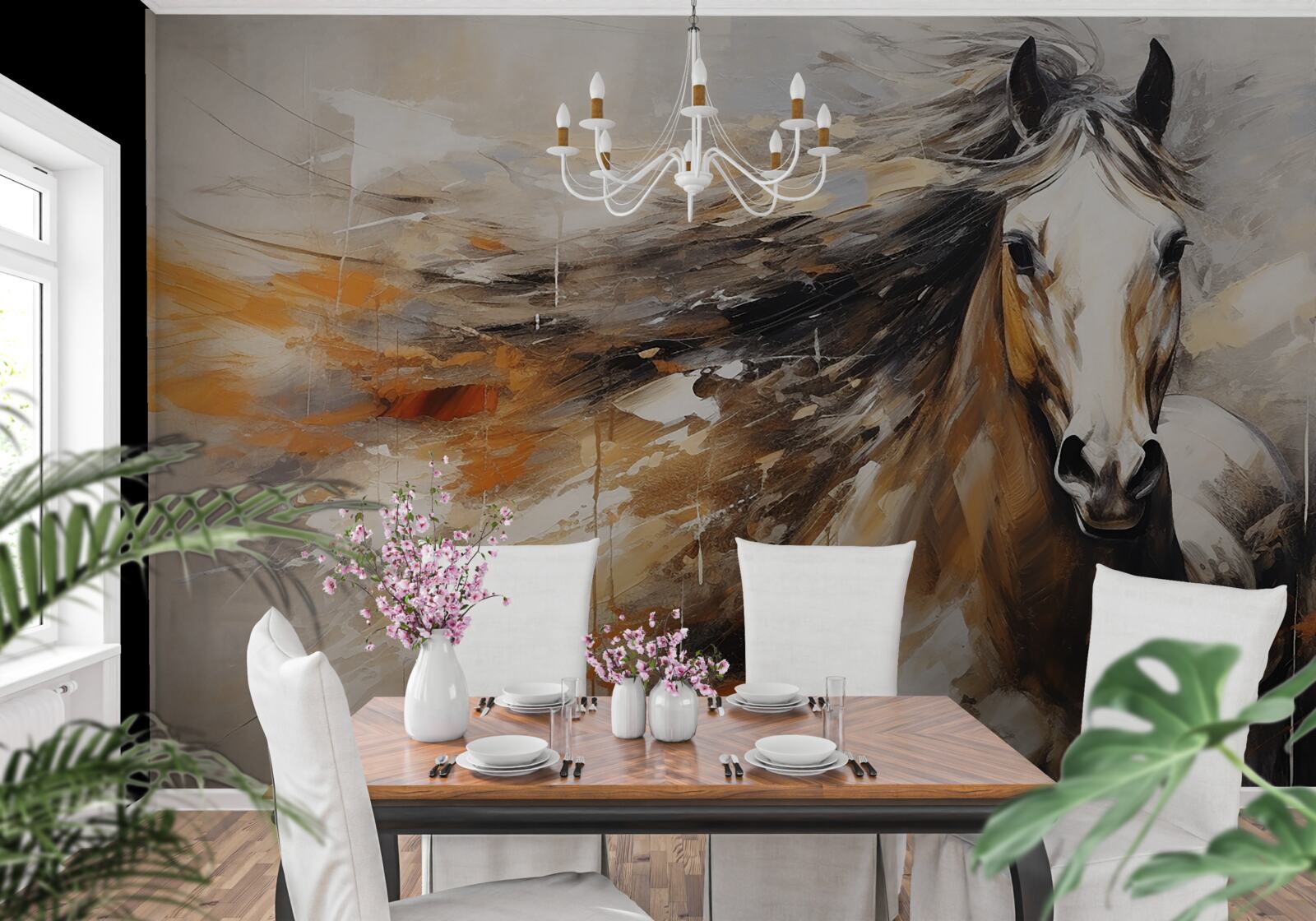 Фотошпалери розкішна світло-коричнева грива коня