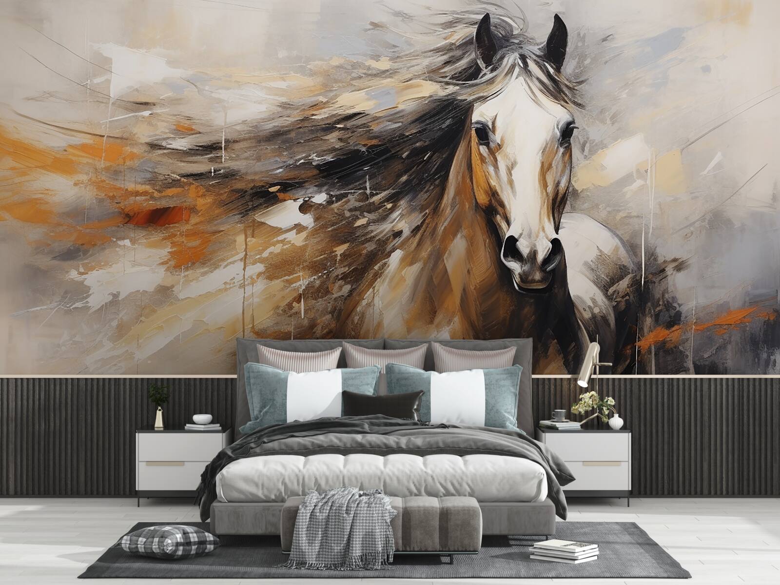 Фотошпалери розкішна світло-коричнева грива коня