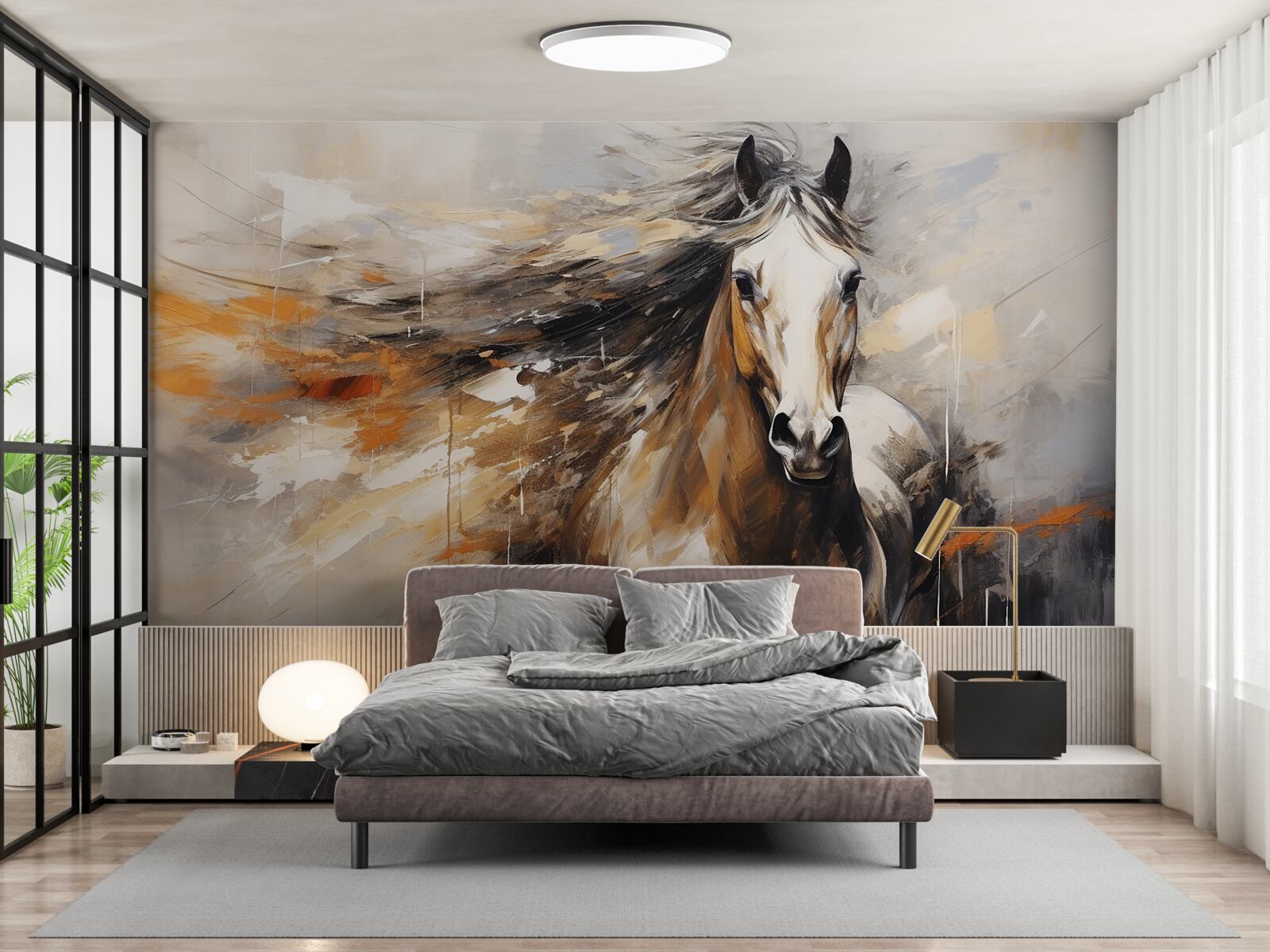 Фотошпалери розкішна світло-коричнева грива коня