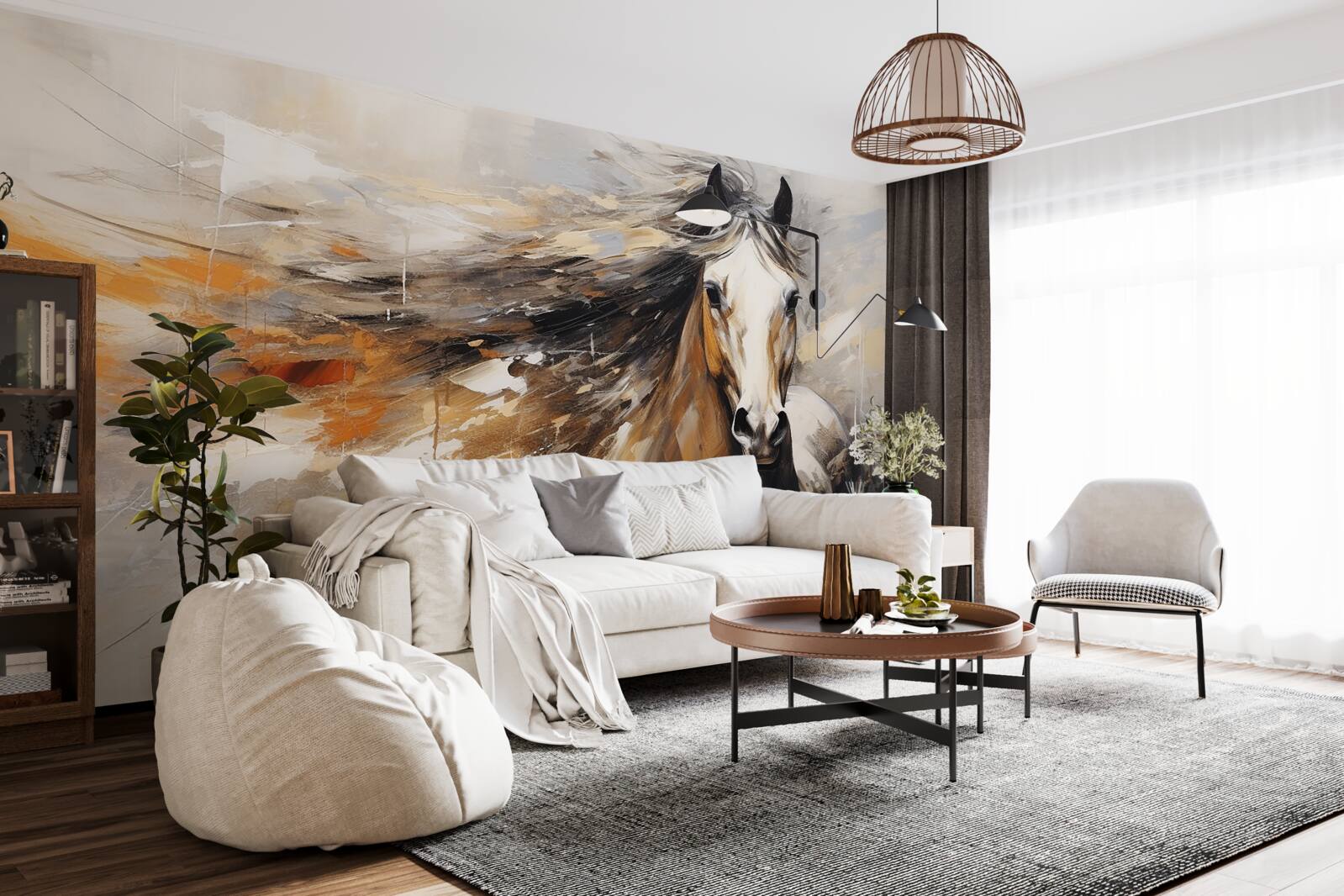 Фотошпалери розкішна світло-коричнева грива коня