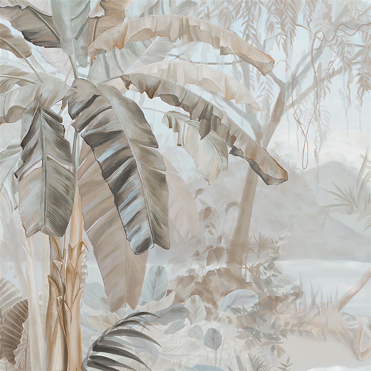 Фотошпалери облямоване пальмами узбережжя, що нагадує рай