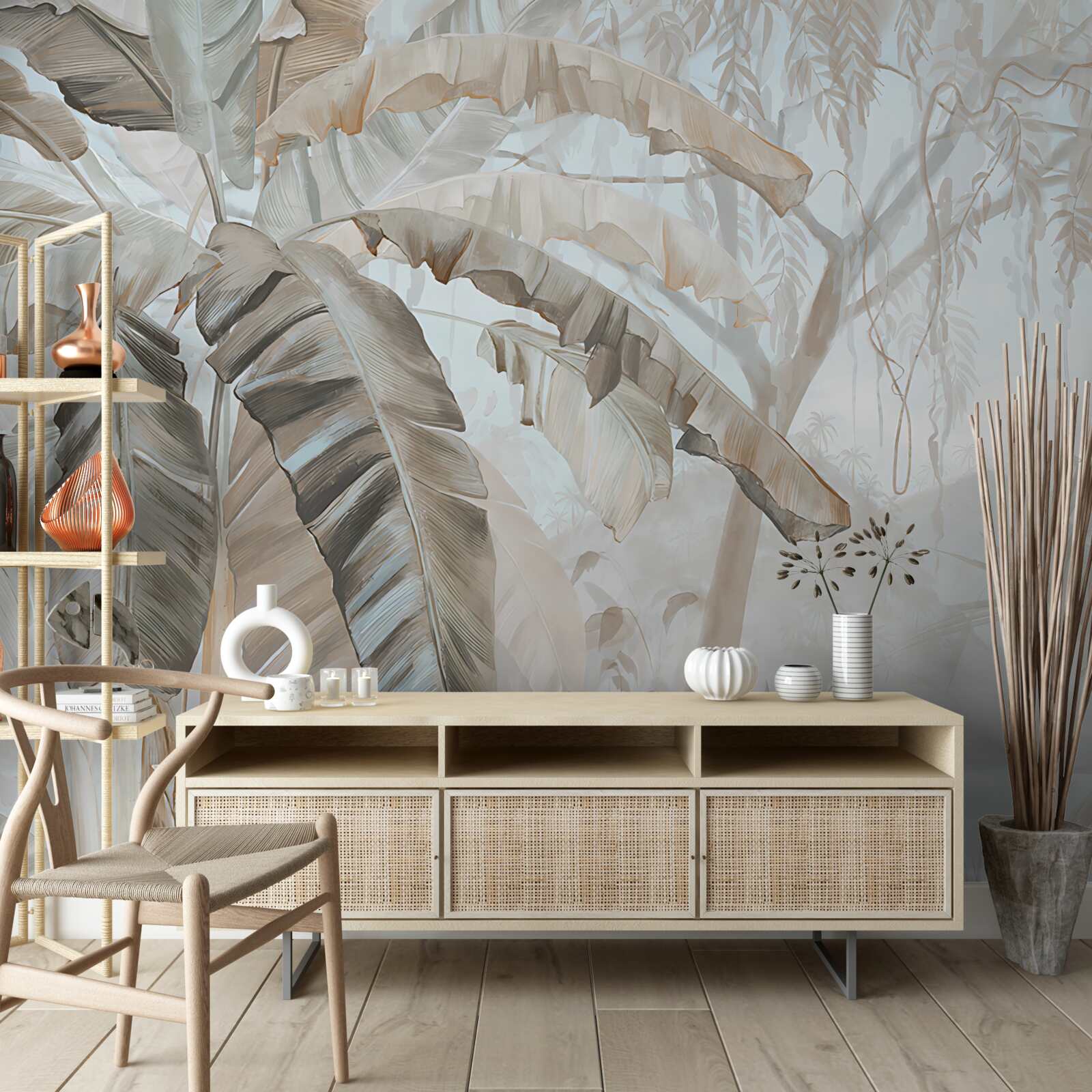 Фотошпалери облямоване пальмами узбережжя, що нагадує рай