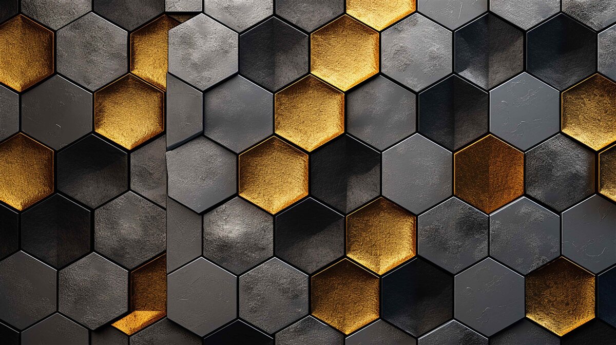 Фотошпалери моделювання бджолиних вуликів із золотом