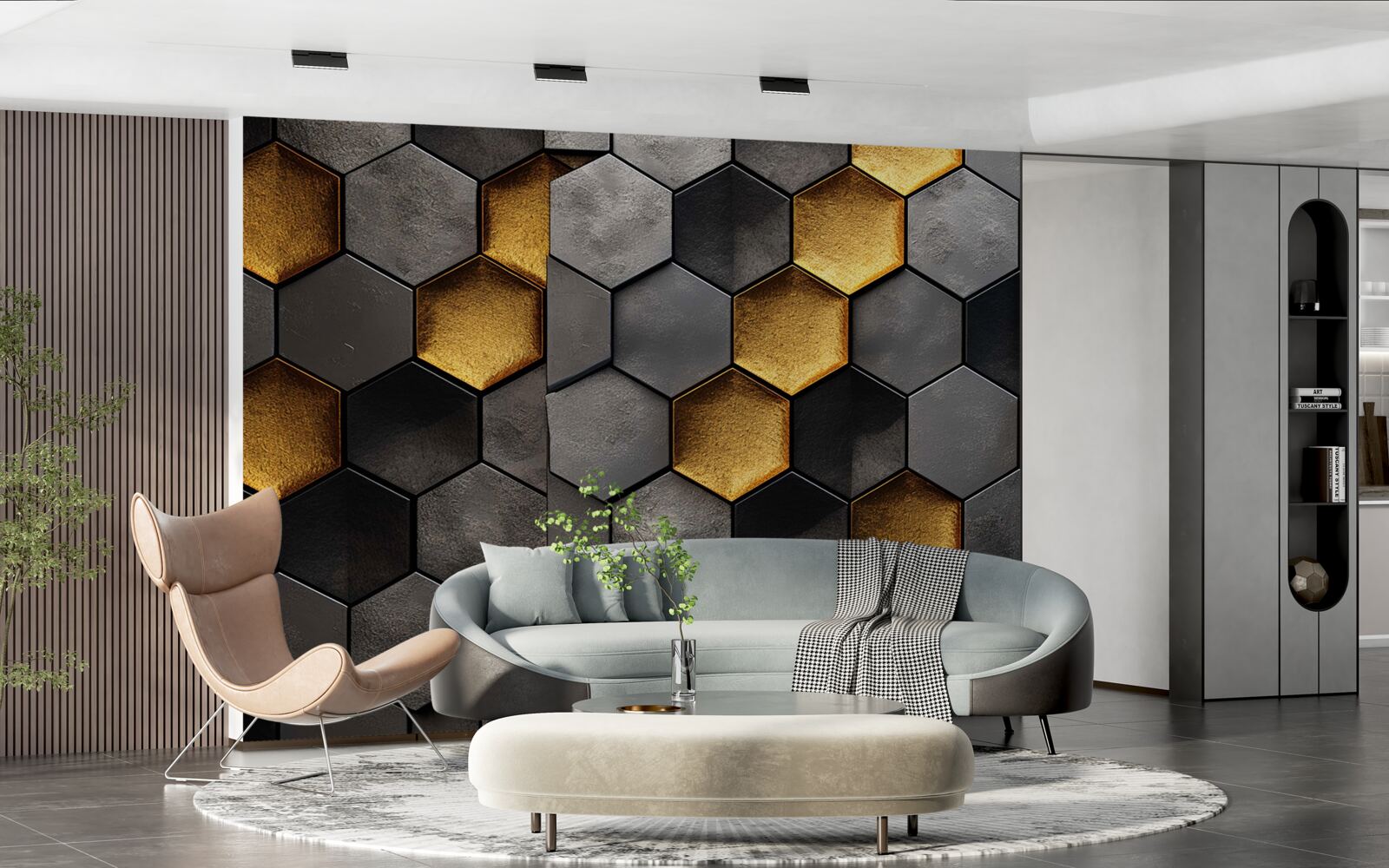 Фотошпалери моделювання бджолиних вуликів із золотом