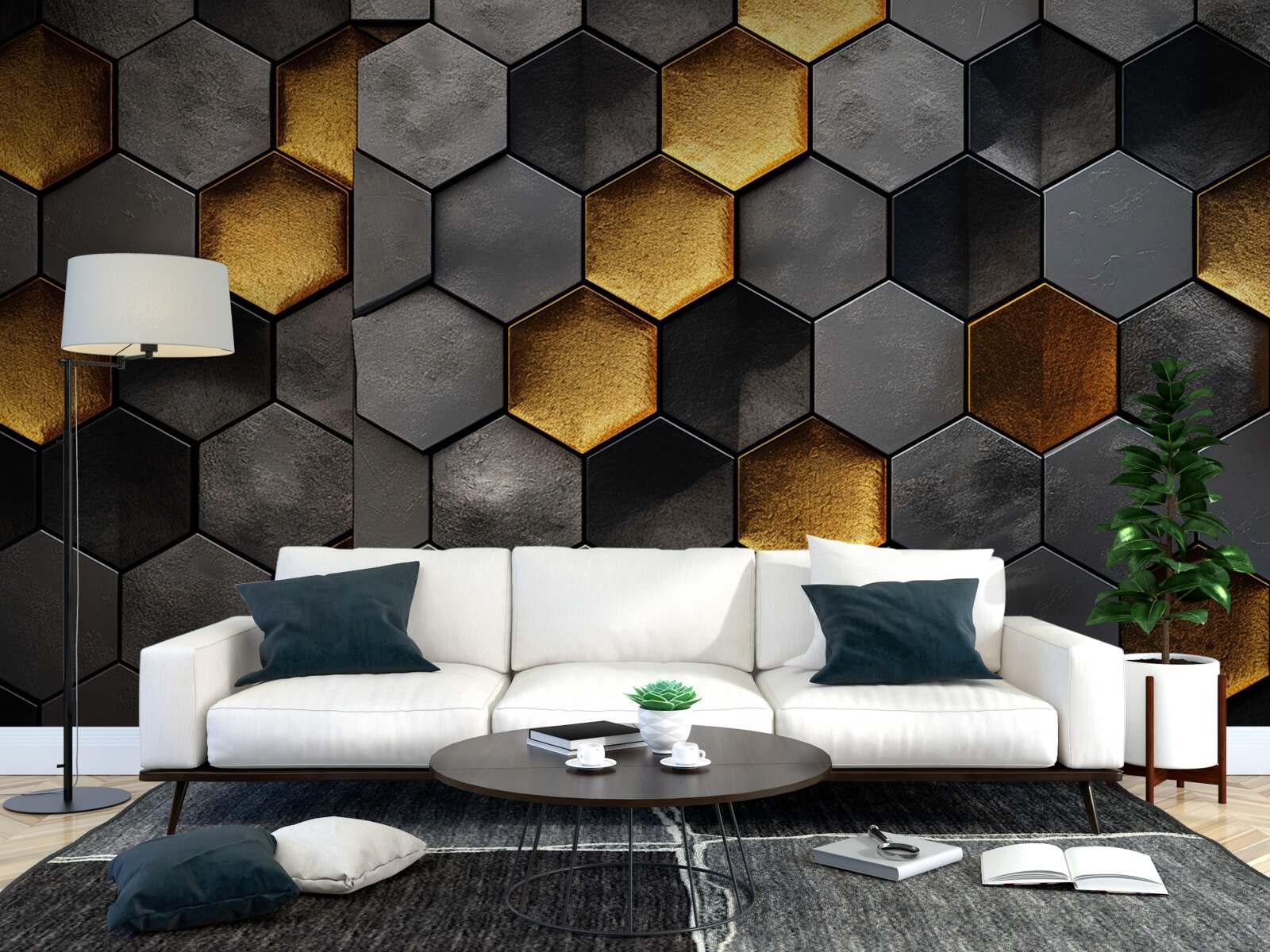 Фотошпалери моделювання бджолиних вуликів із золотом