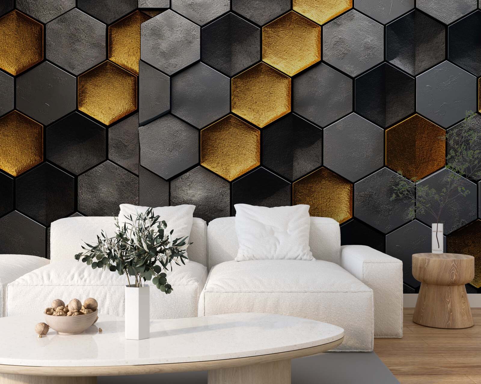 Фотошпалери моделювання бджолиних вуликів із золотом