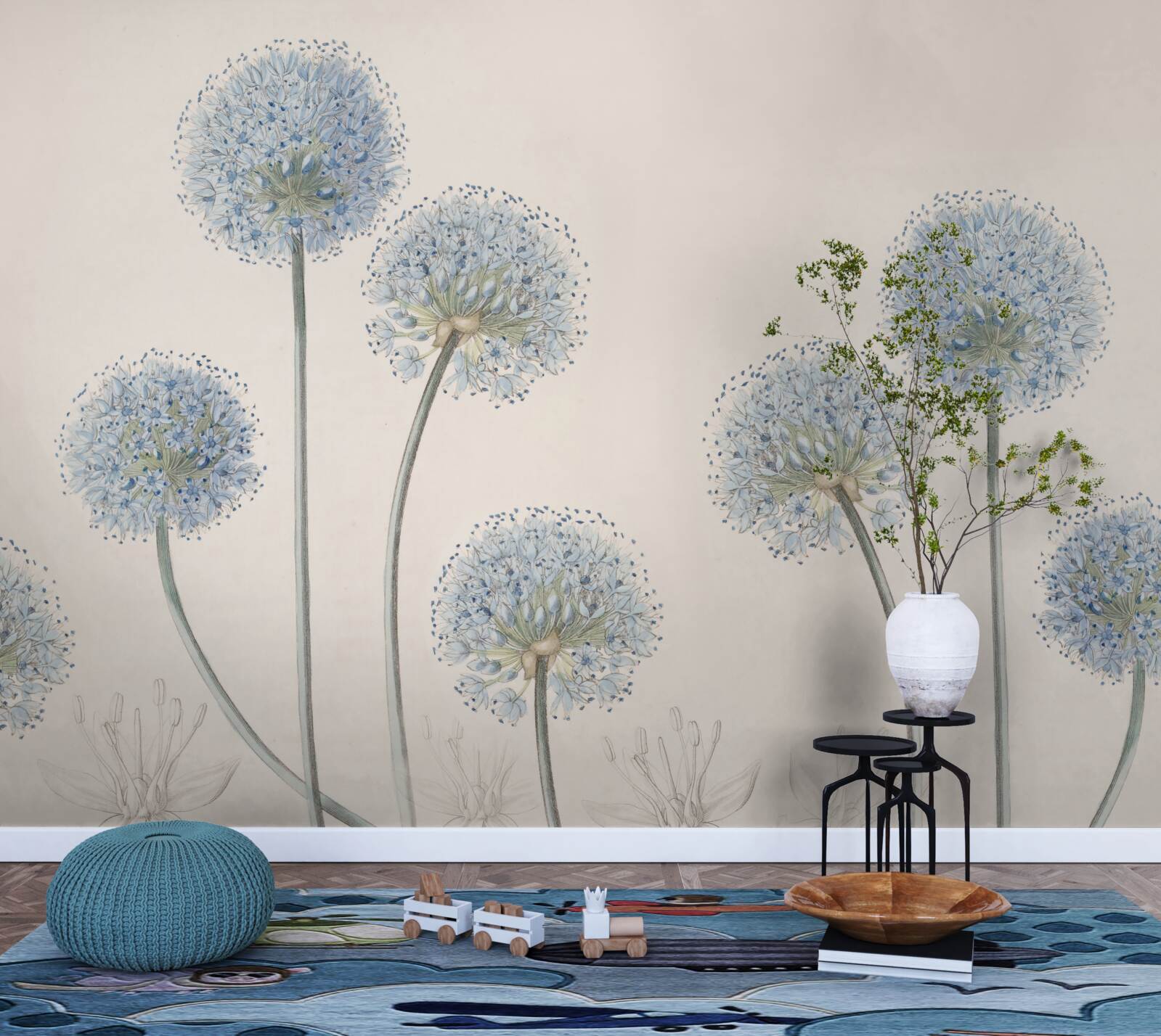 Фотошпалери верхівки витончених агавових дерев