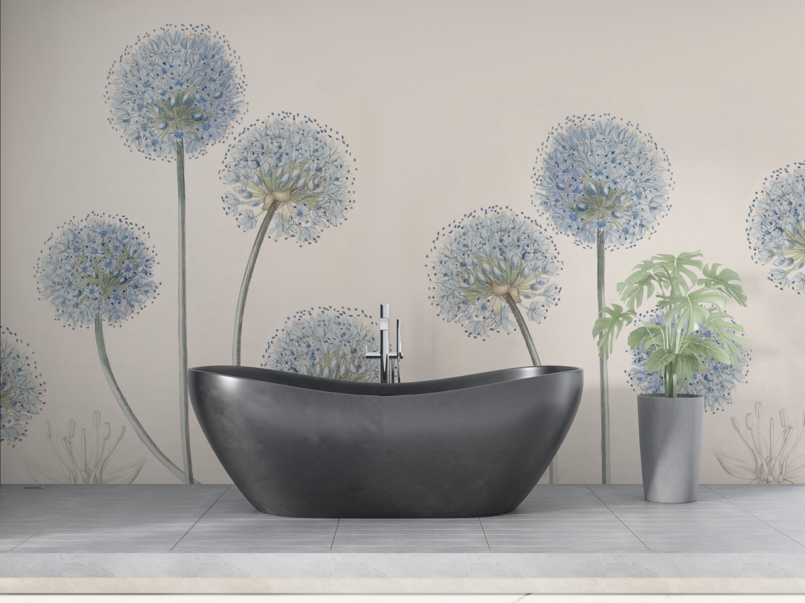 Фотошпалери верхівки витончених агавових дерев