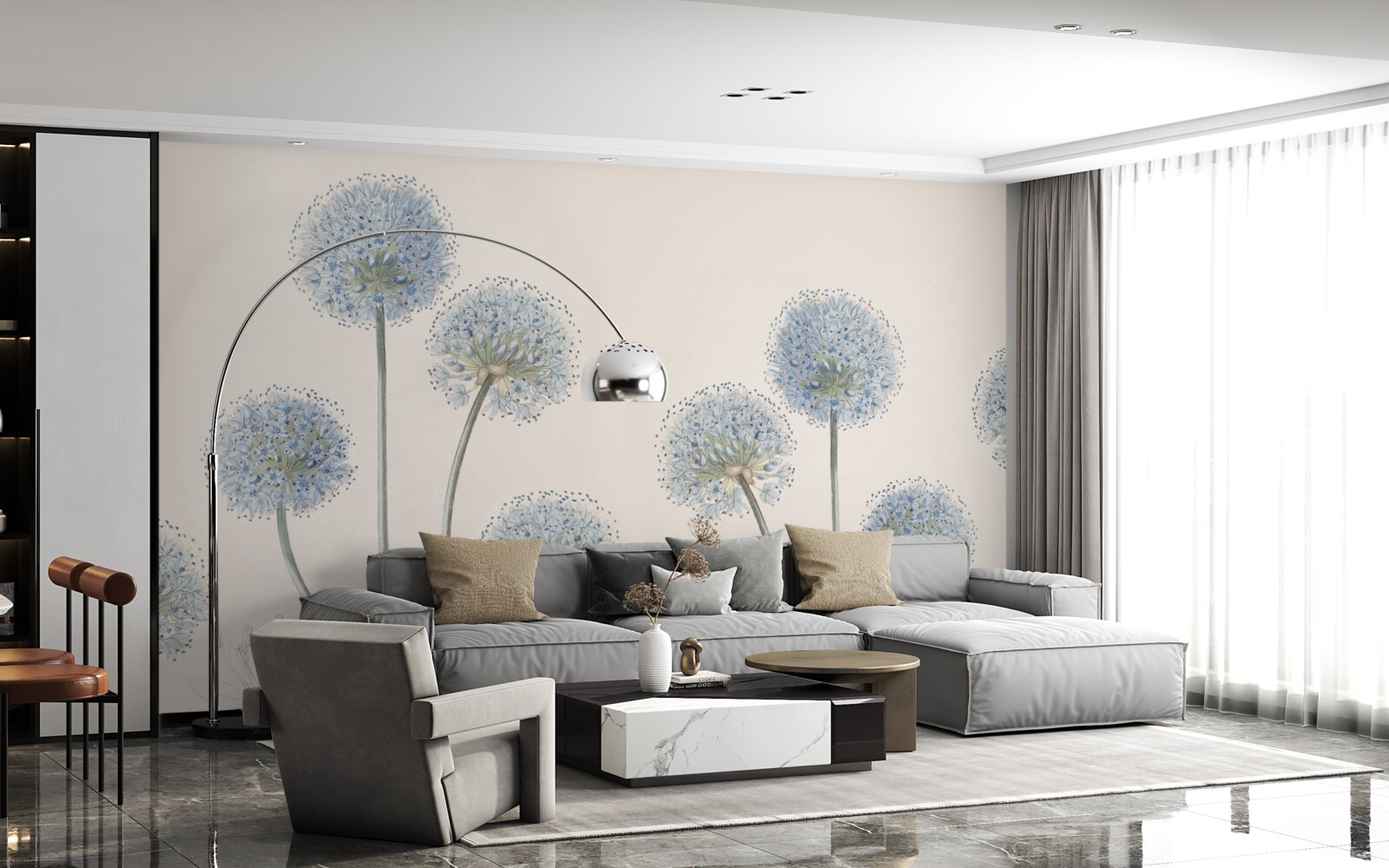 Фотошпалери верхівки витончених агавових дерев