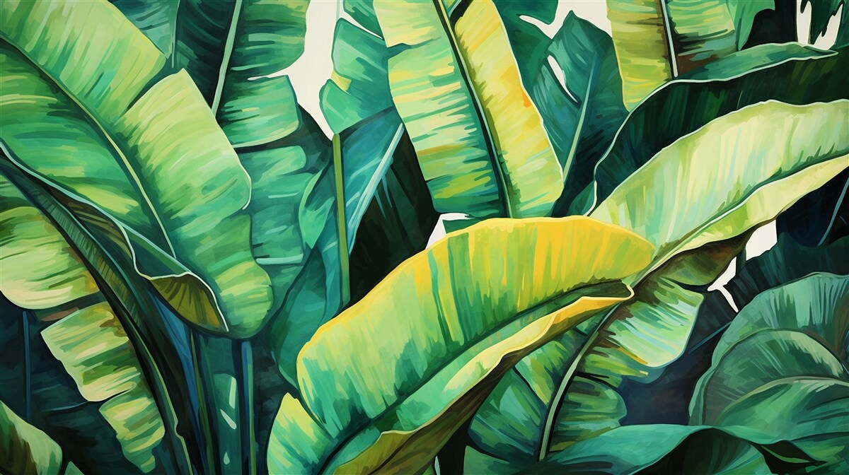 Фотошпалери велике широке листя папороті