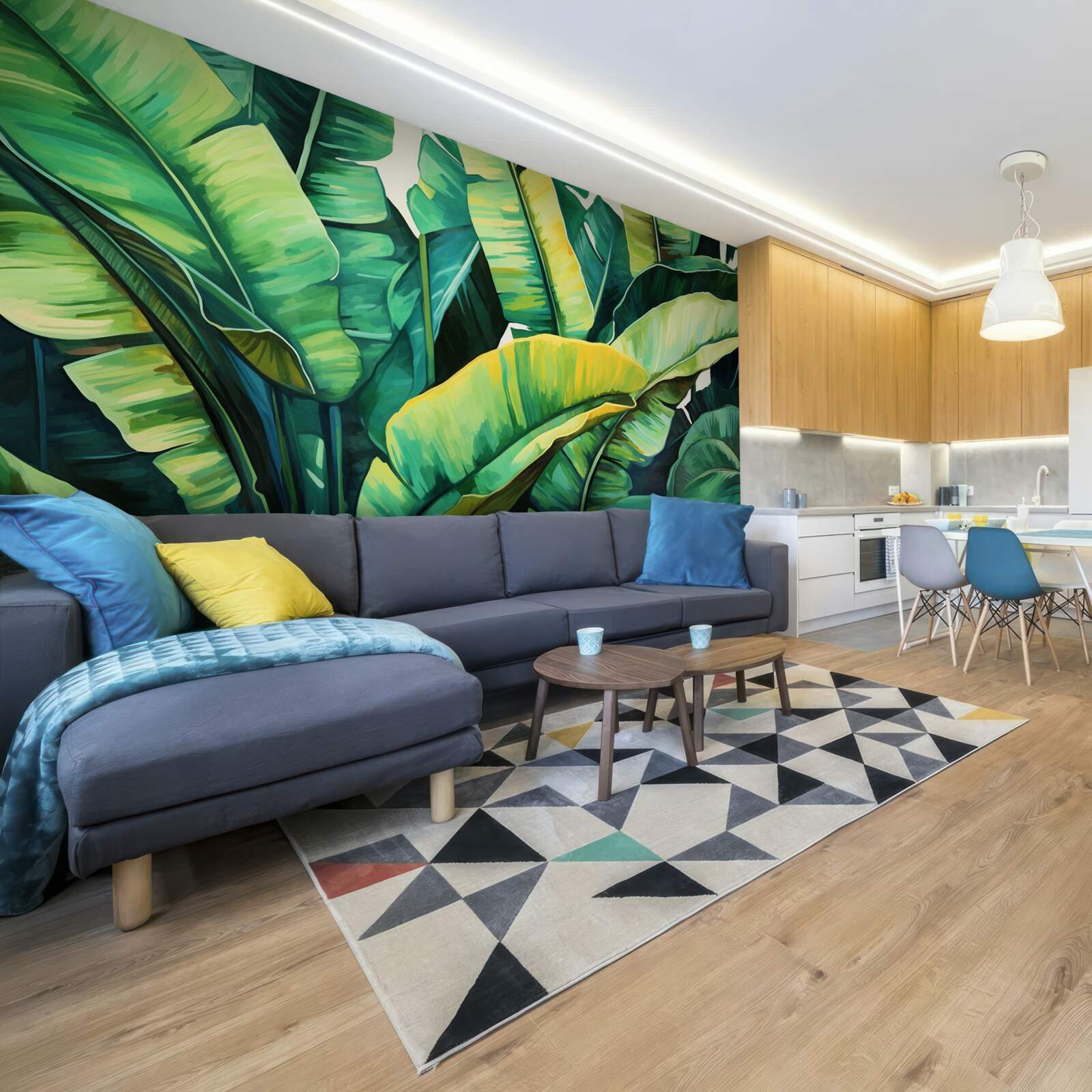 Фотошпалери велике широке листя папороті