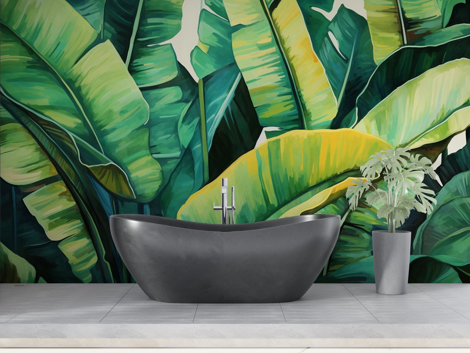 Фотошпалери велике широке листя папороті