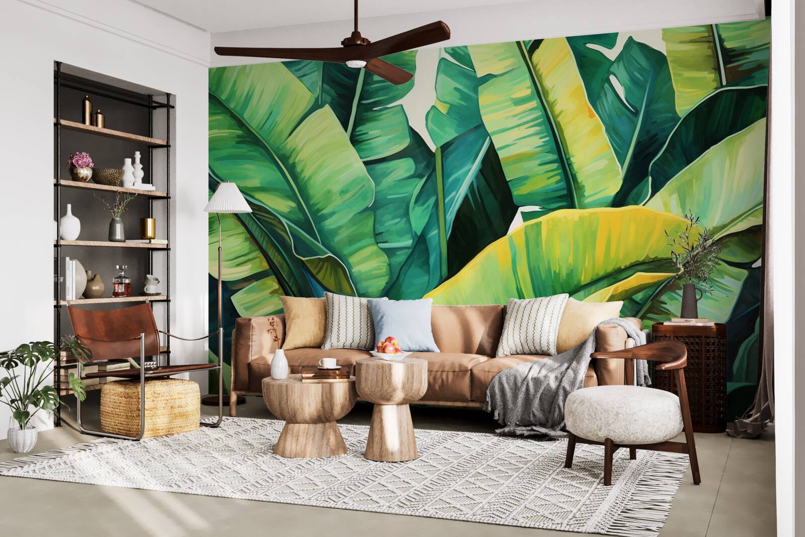 Фотошпалери велике широке листя папороті