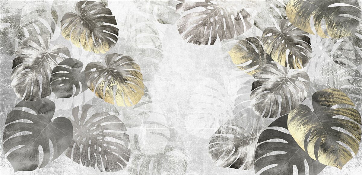 Фотошпалери великоформатні аркуші монстери серед туману