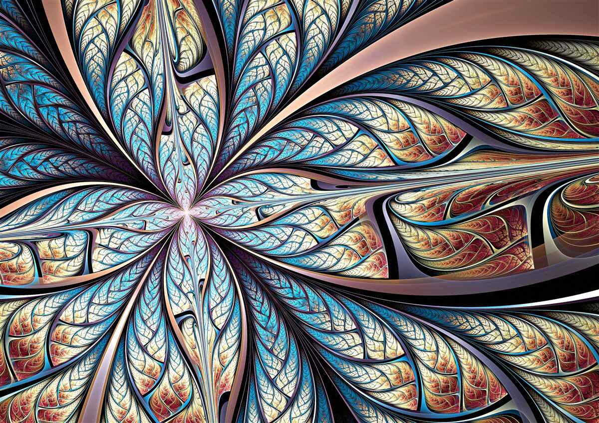 Фотошпалери пальмове листя в абстракції