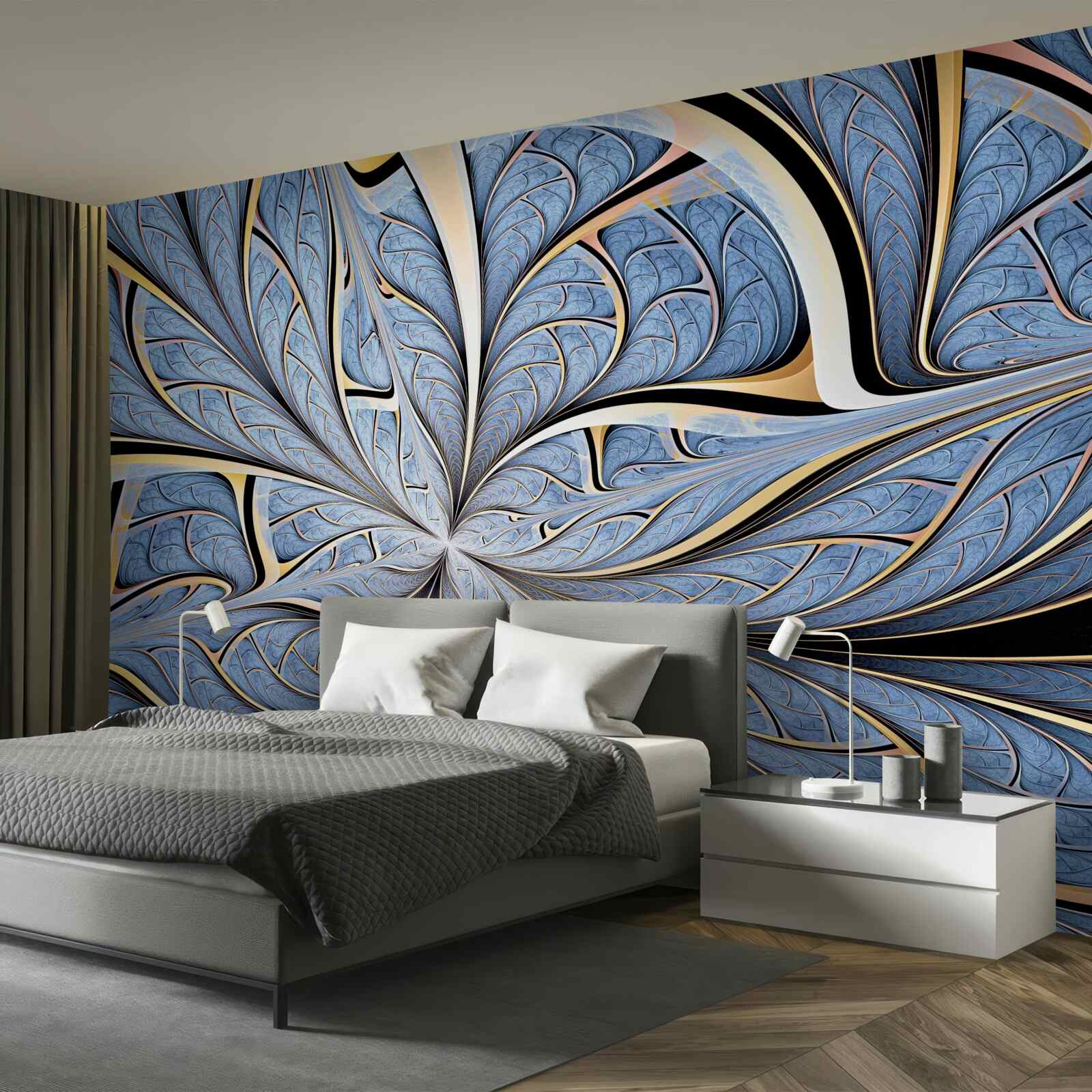 Фотошпалери стеля виконана зі скла, що забезпечує вид на небо