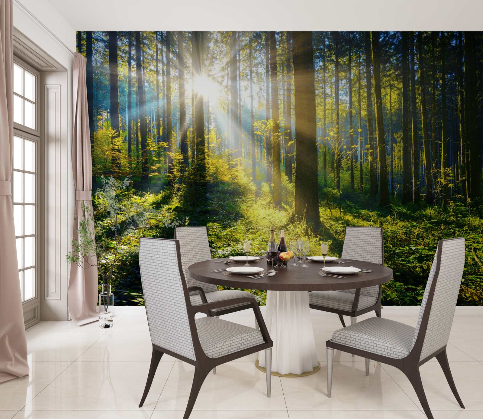 Фотошпалери яскраве світло зігріває потемнілий скраб