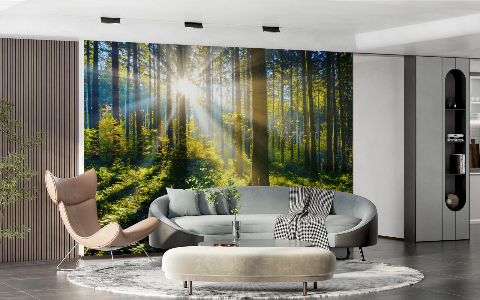 Фотошпалери яскраве світло зігріває потемнілий скраб