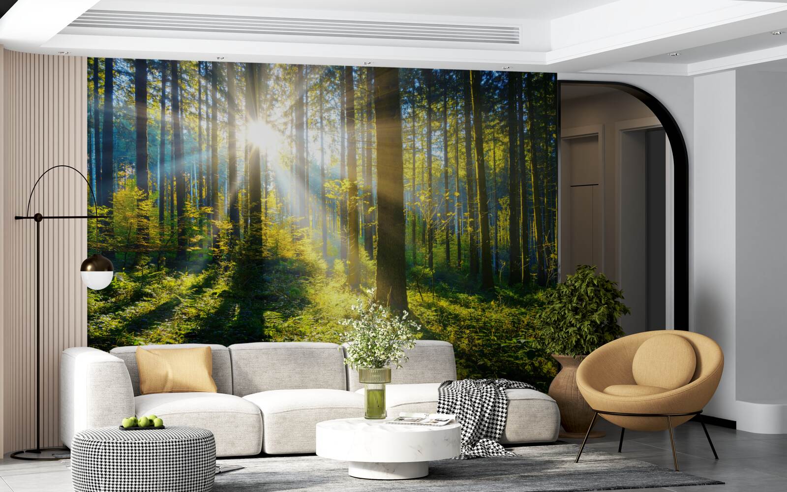 Фотошпалери яскраве світло зігріває потемнілий скраб