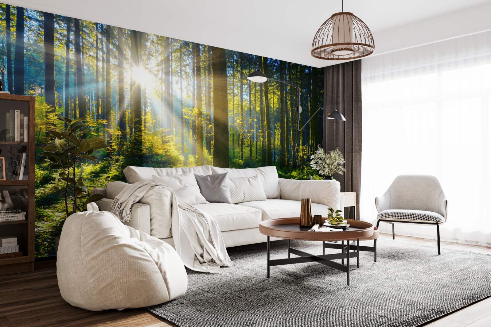 Фотошпалери яскраве світло зігріває потемнілий скраб