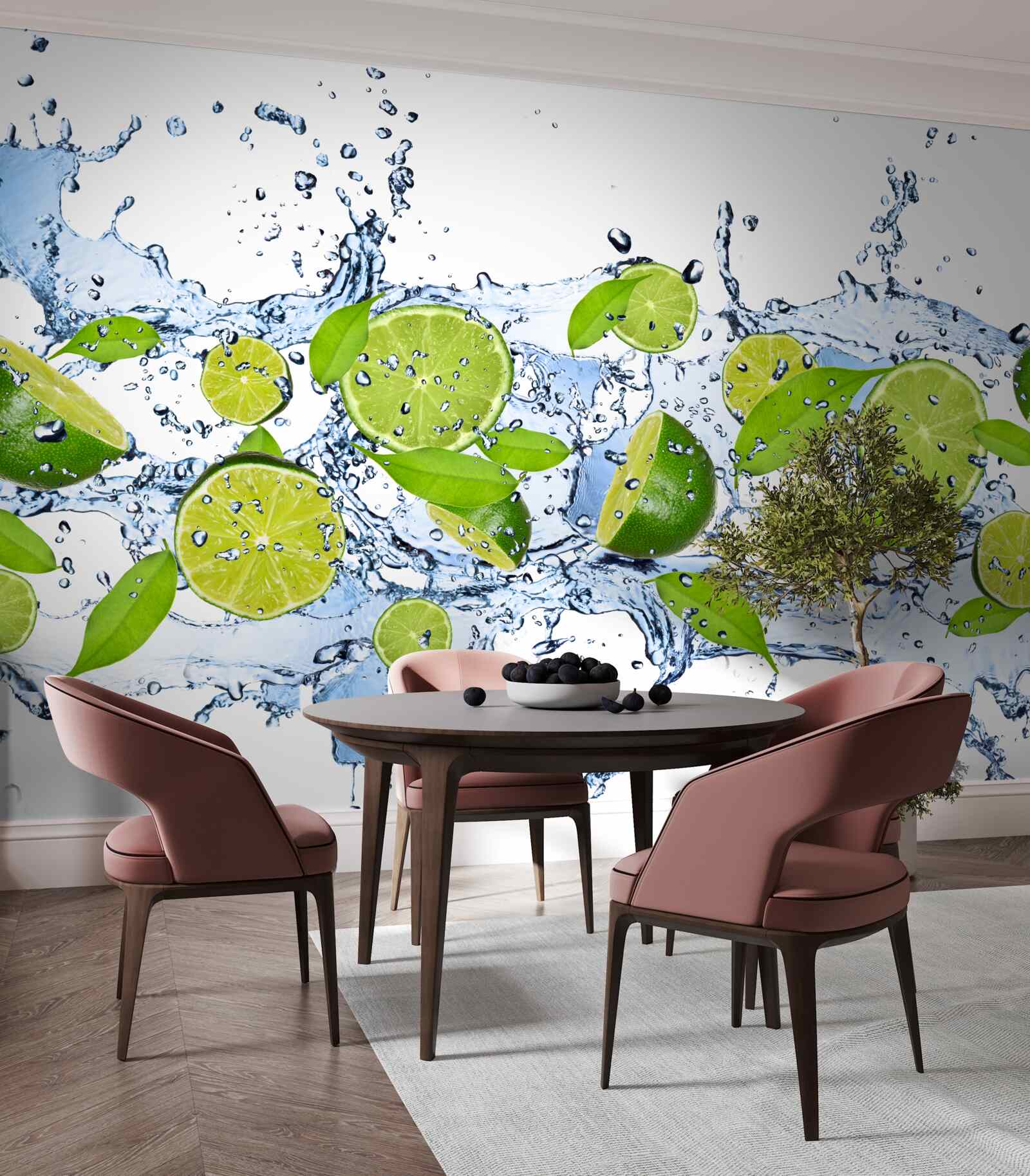 Фотошпалери лайми нарізати і опустити у воду