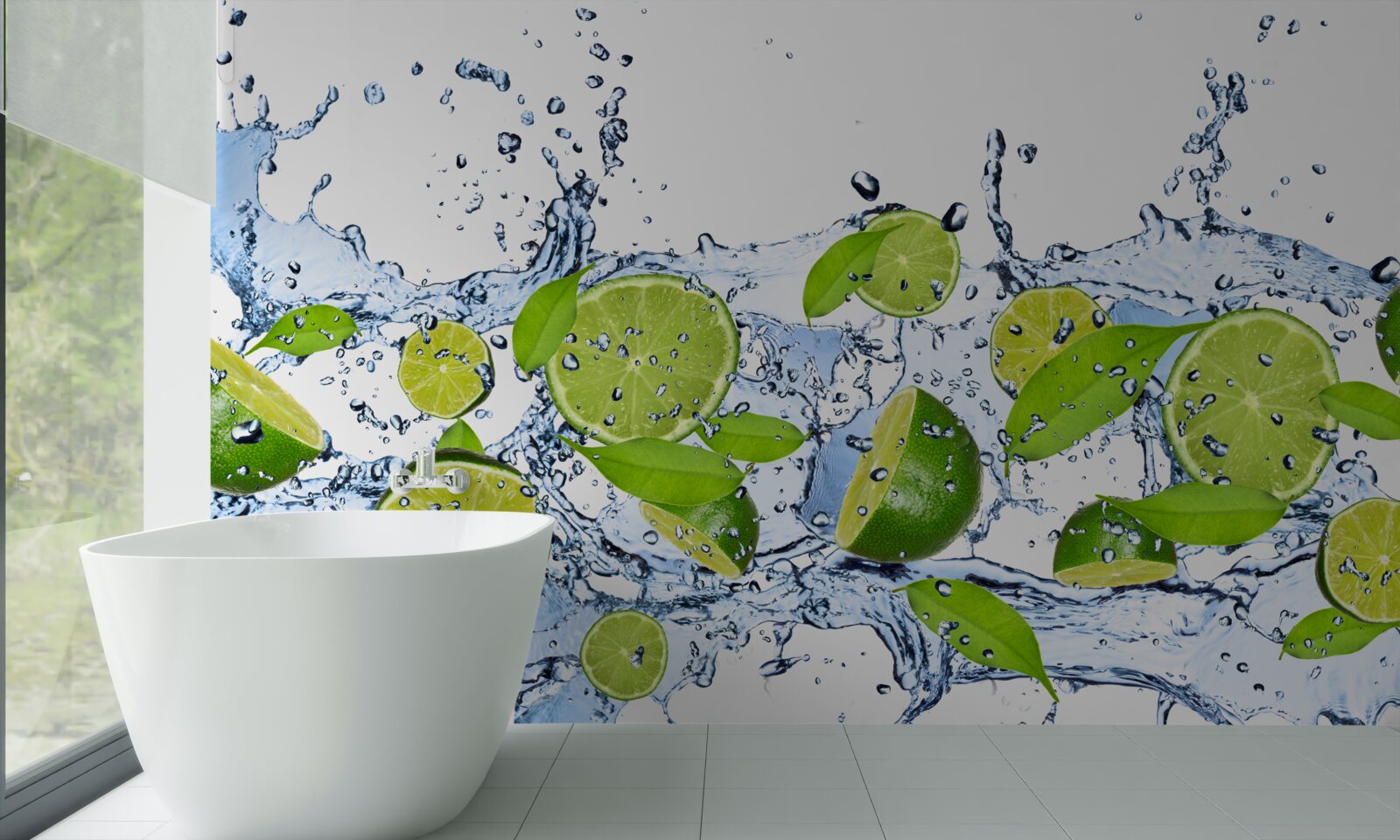 Фотошпалери лайми нарізати і опустити у воду