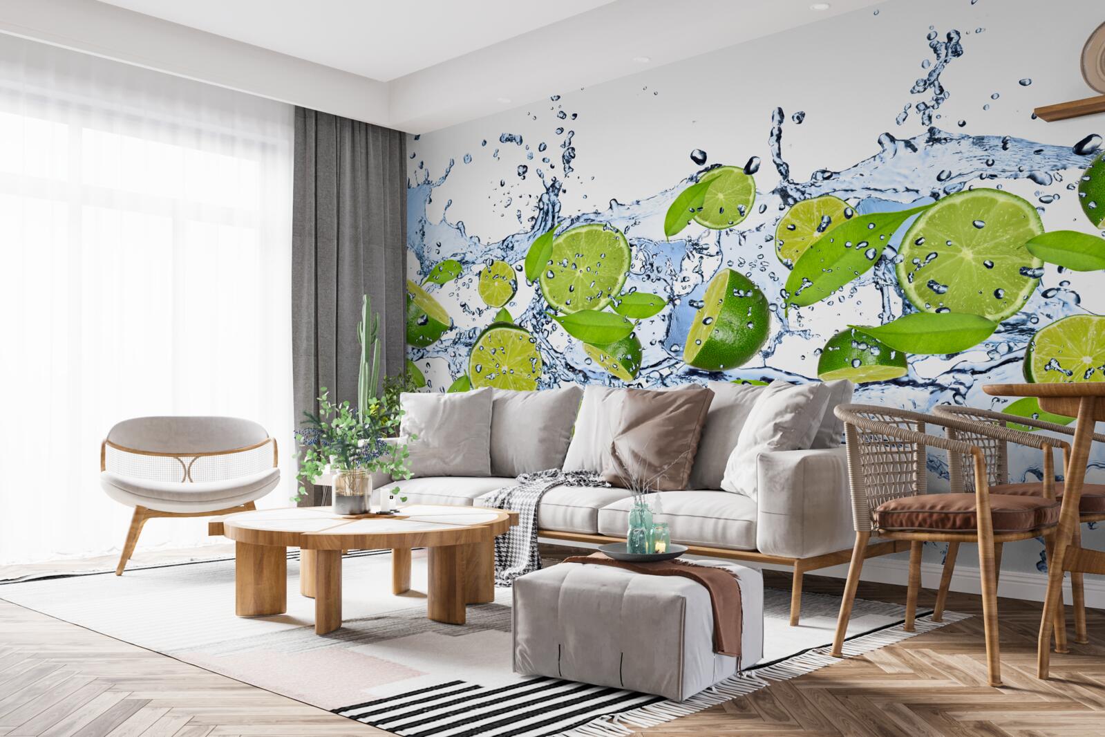 Фотошпалери лайми нарізати і опустити у воду