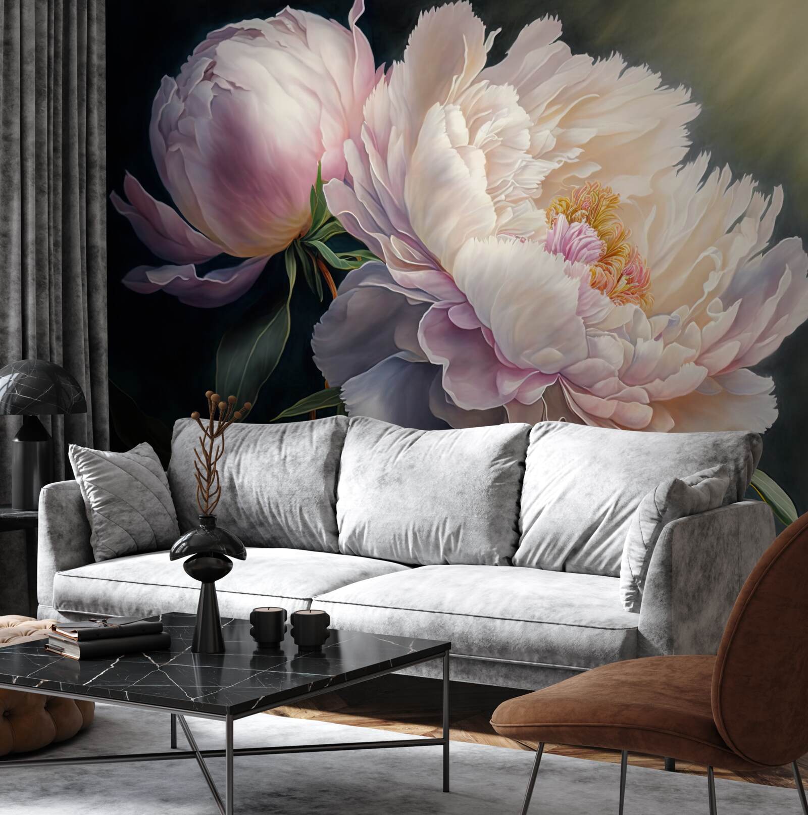 Фотошпалери великий ніжний рожевий пончик