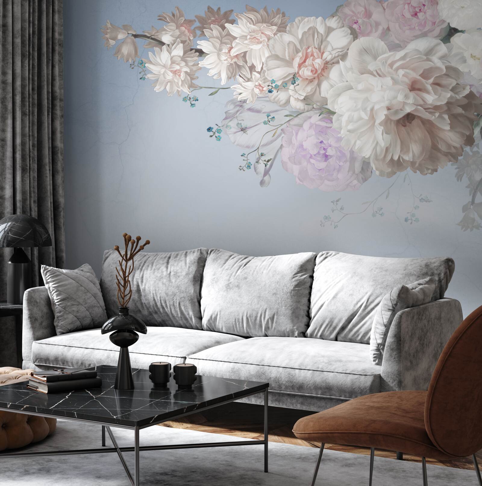 Фотошпалери тонка гілка дорослого дерева в розквіті сил