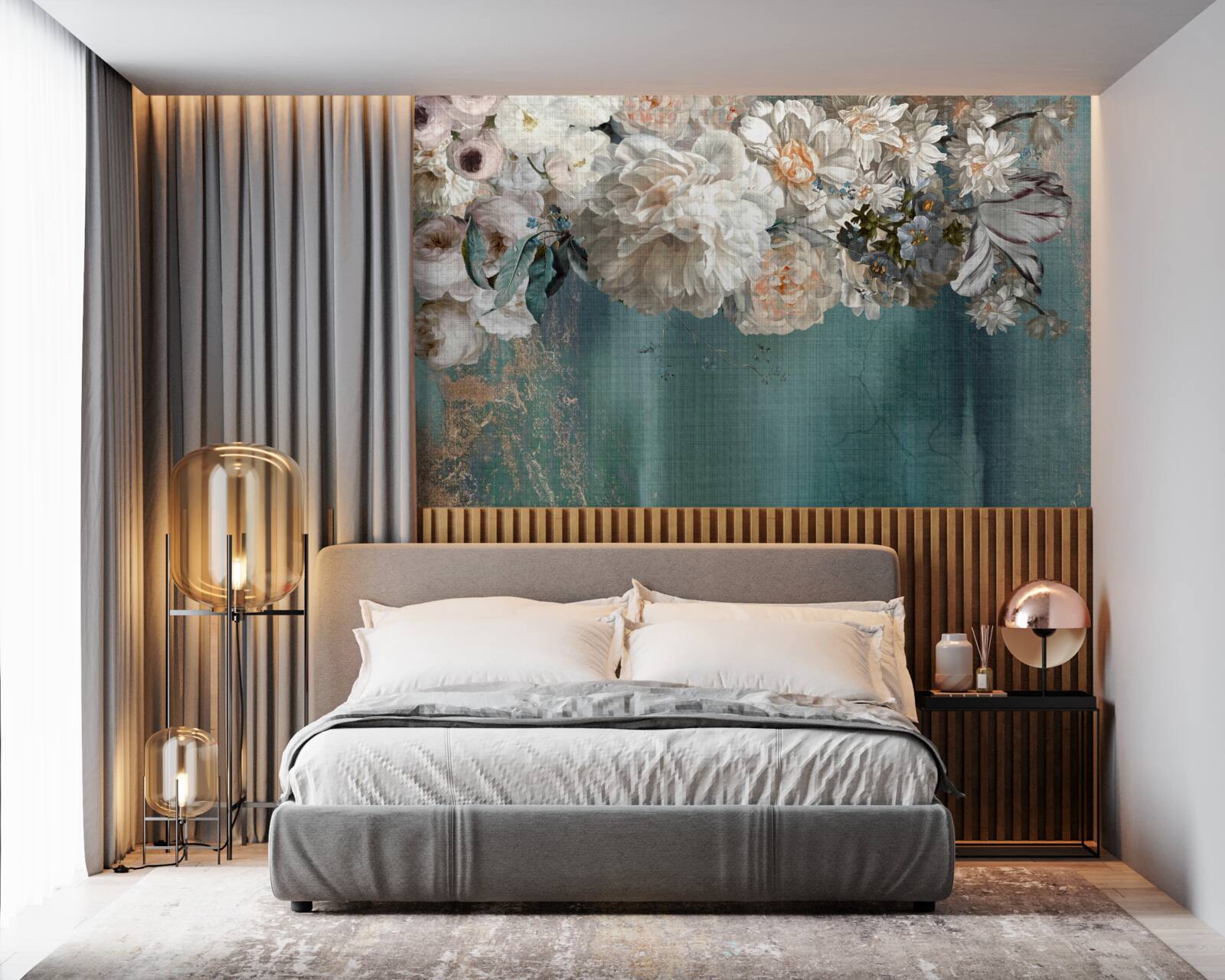 Фотошпалери масивна гілка, вкрита квітковими бруньками