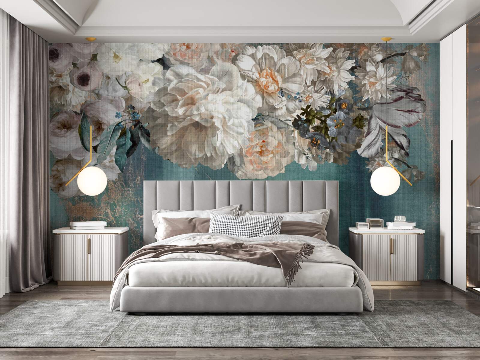 Фотошпалери масивна гілка, вкрита квітковими бруньками