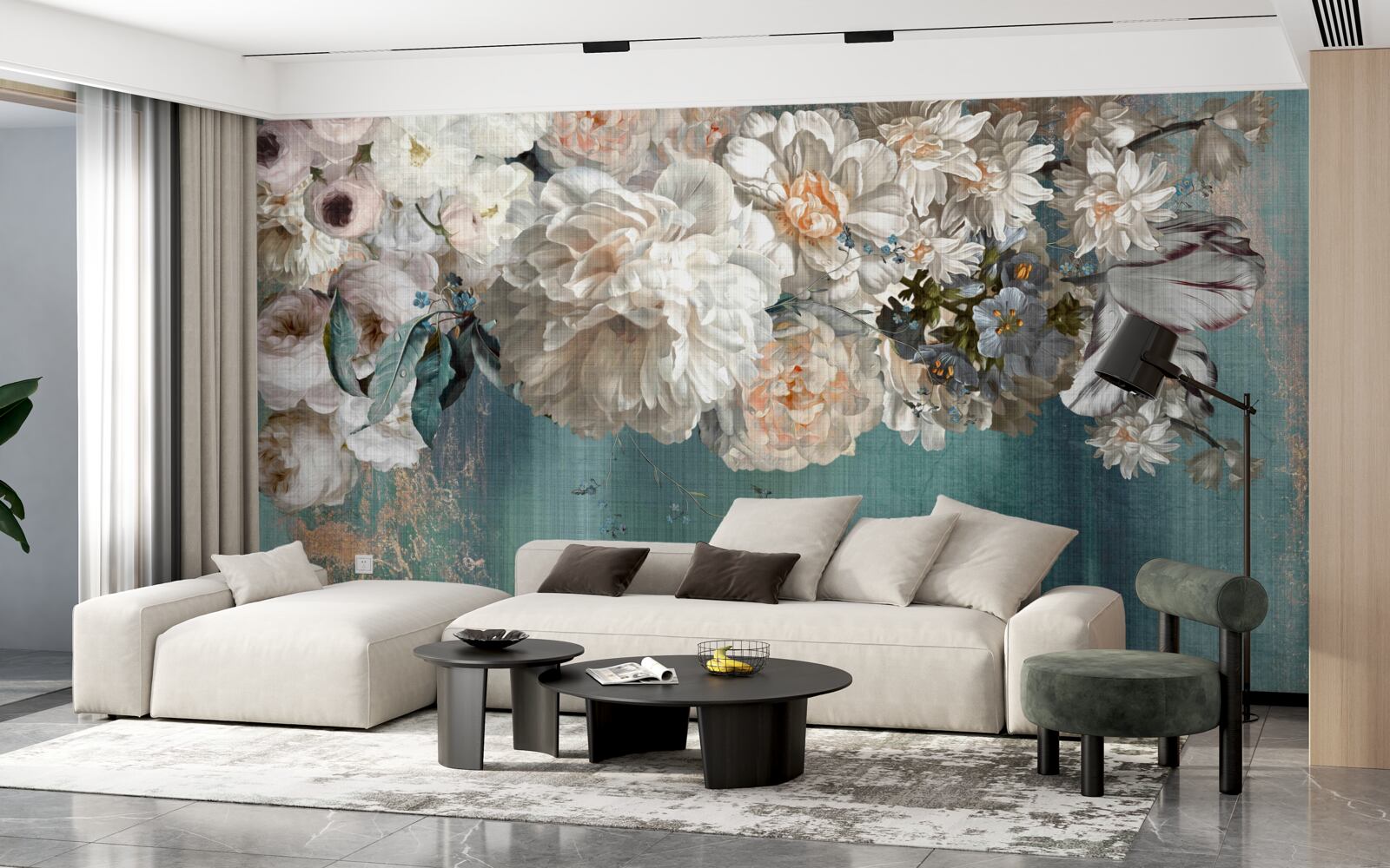 Фотошпалери масивна гілка, вкрита квітковими бруньками