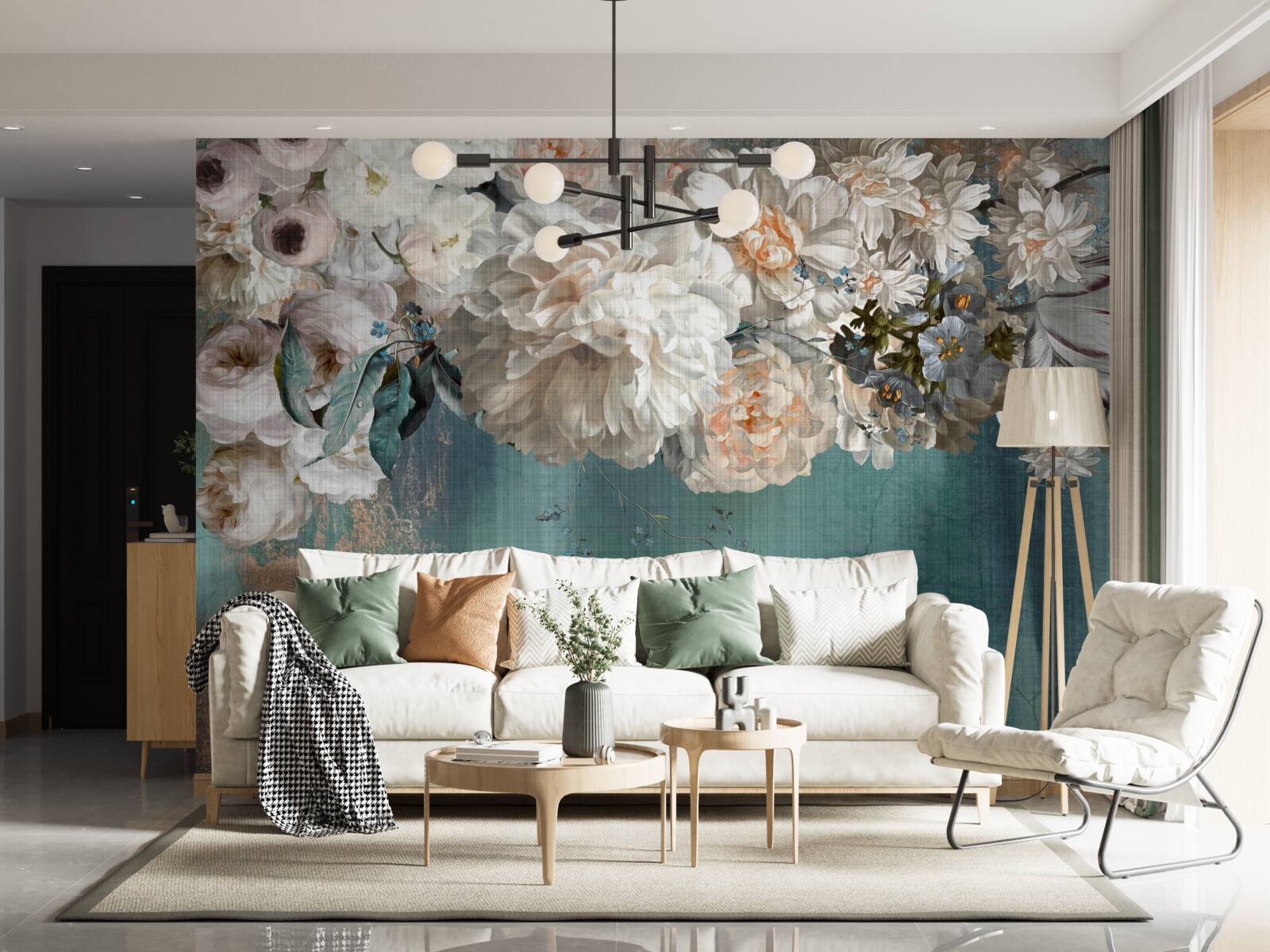 Фотошпалери масивна гілка, вкрита квітковими бруньками