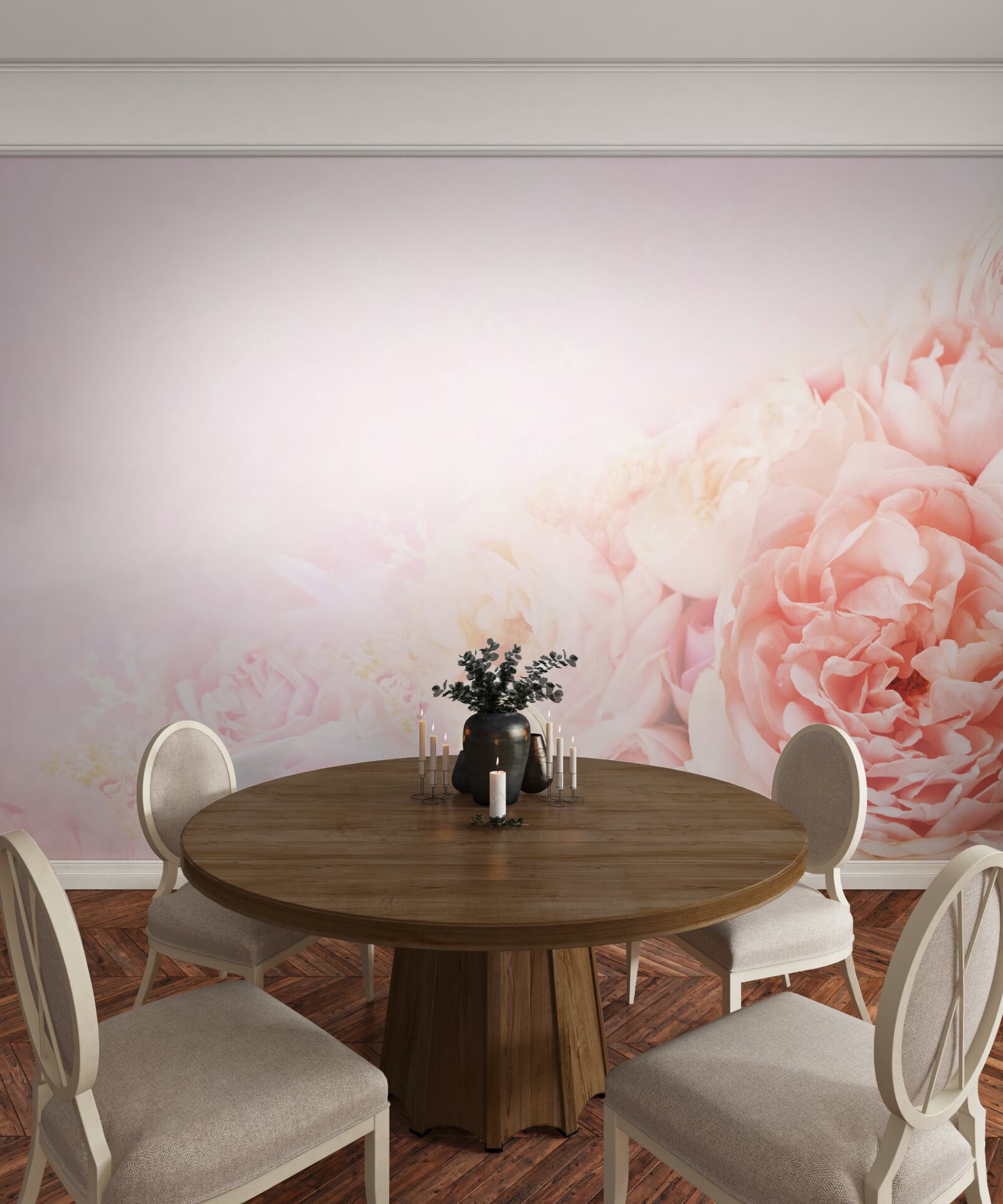 Фотошпалери тонкі рожеві квіти