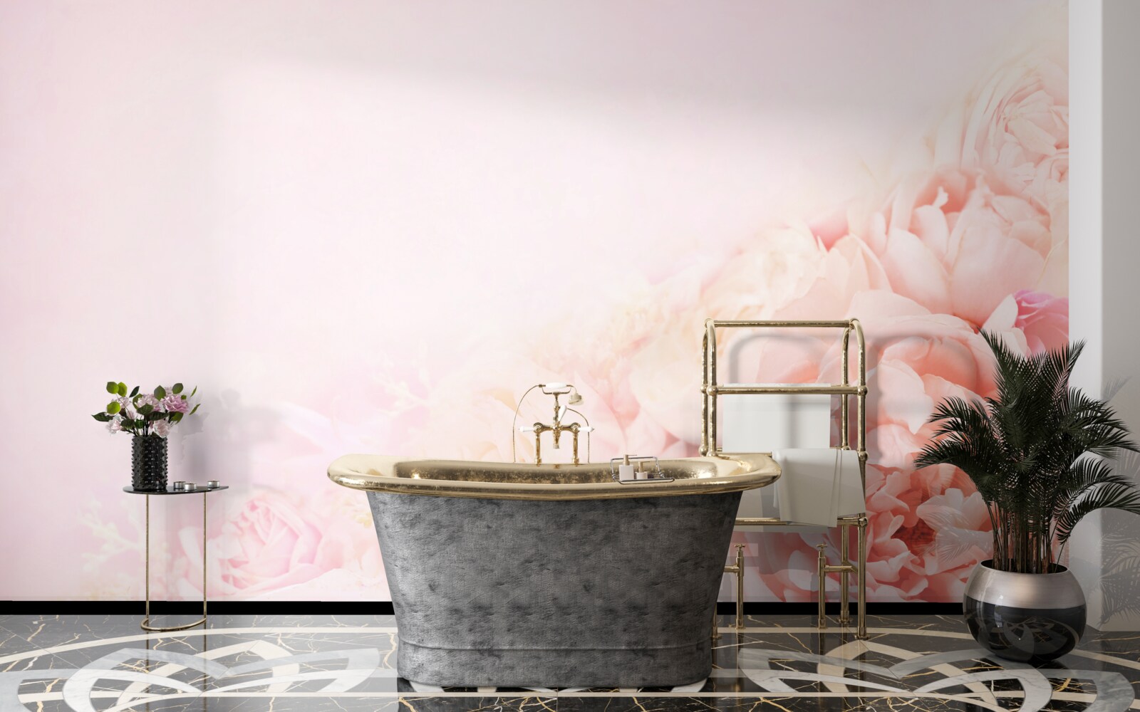 Фотошпалери тонкі рожеві квіти