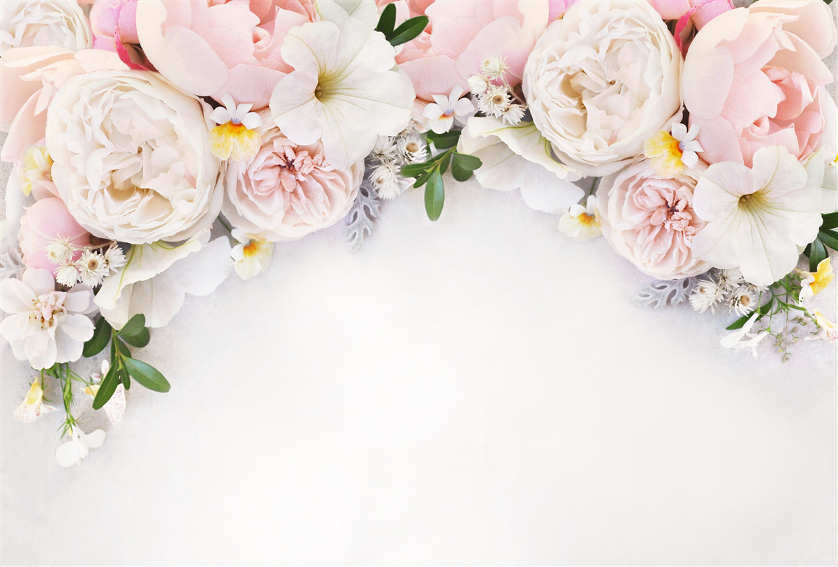 Фотошпалери гілка великих півоній світло-рожевого кольору