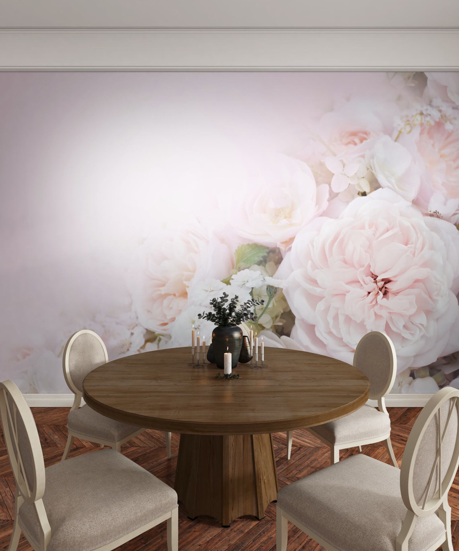 Фотошпалери яскраве тло прикрашене ніжними квітами